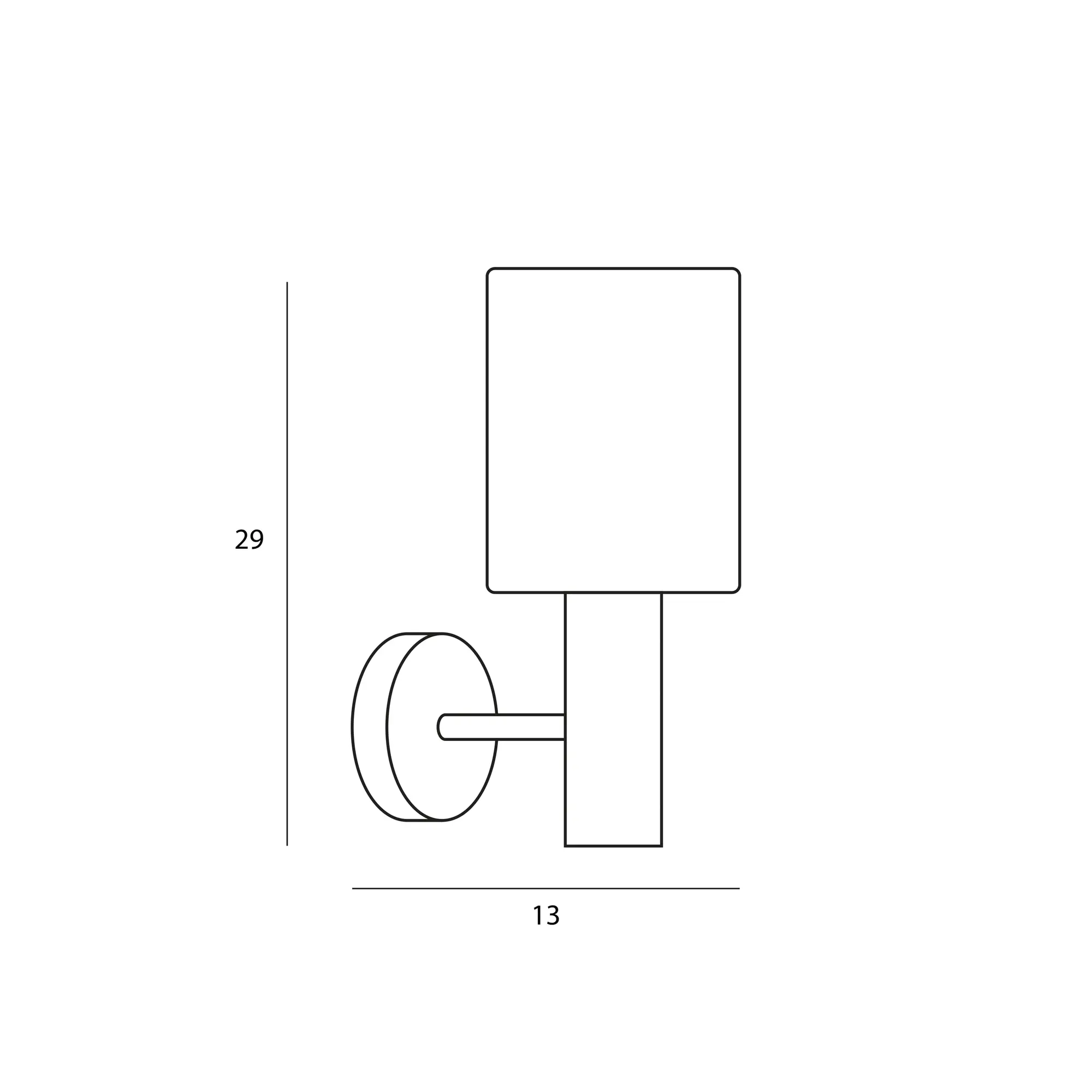 Kinkiet SARDO czarny E27 ITALUX - 2