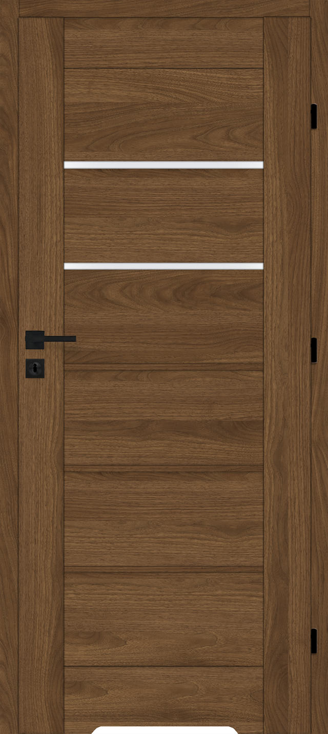 Drzwi wewnętrzne łazienkowe z podcięciem wentylacyjnym Sangres 70 prawe orzech michigan Voster