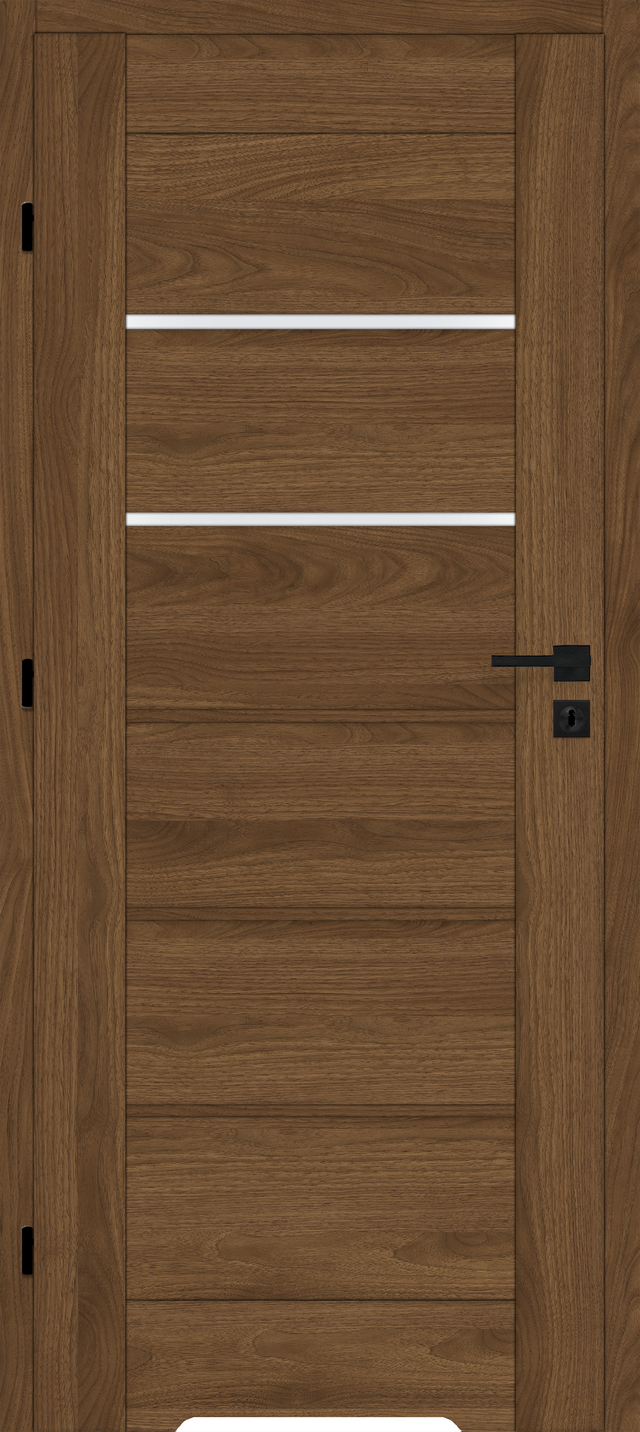 Drzwi wewnętrzne łazienkowe z podcięciem wentylacyjnym Sangres 70 lewe orzech michigan Voster