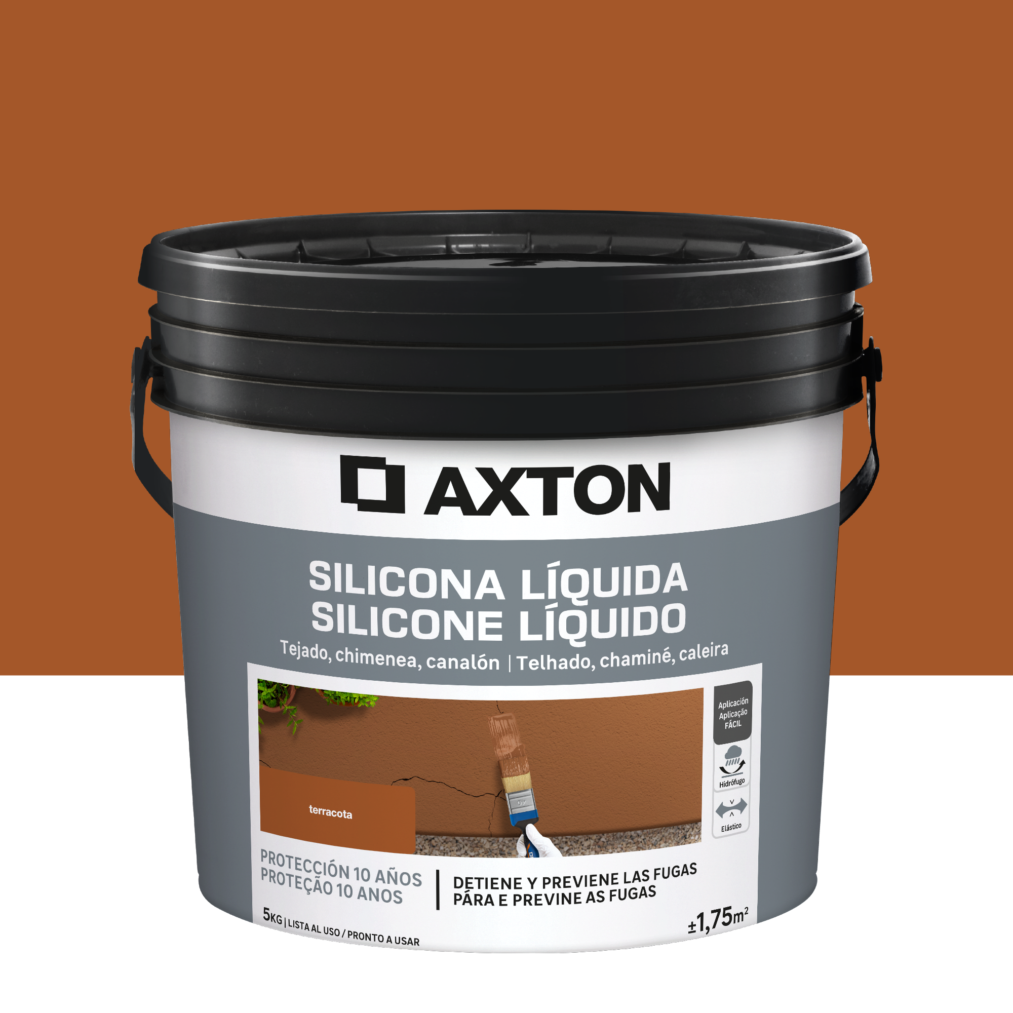 Silicona liquida axton 5kg terracota