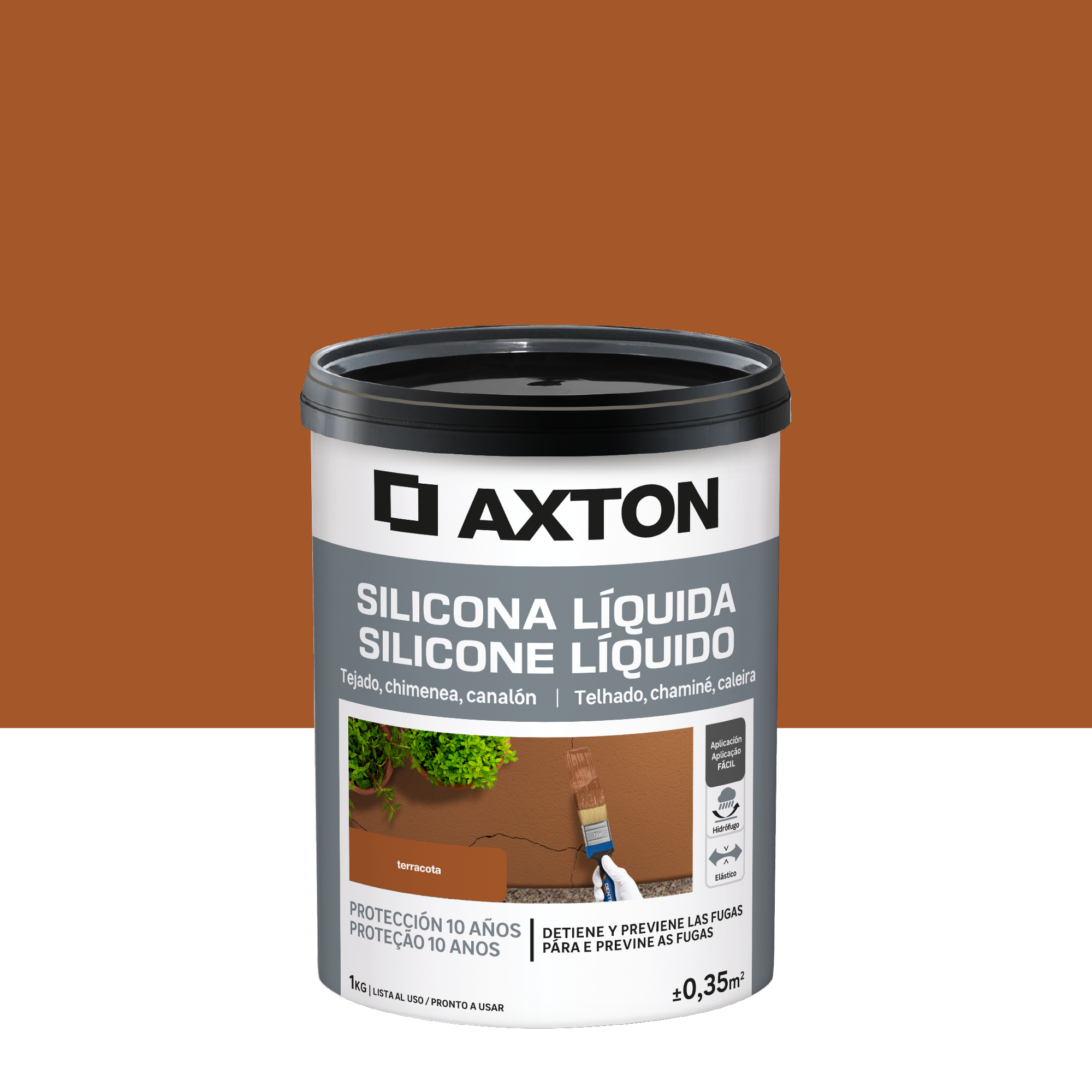 Silicona liquida axton 1kg terracota