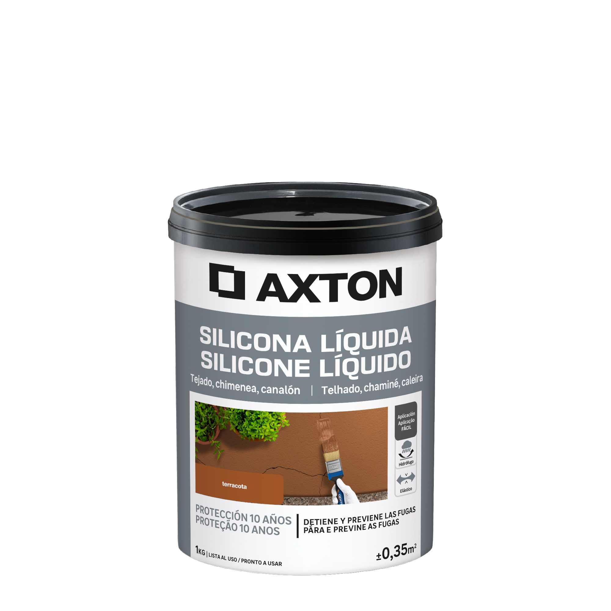 Silicona liquida AXTON 1Kg terracota - 2