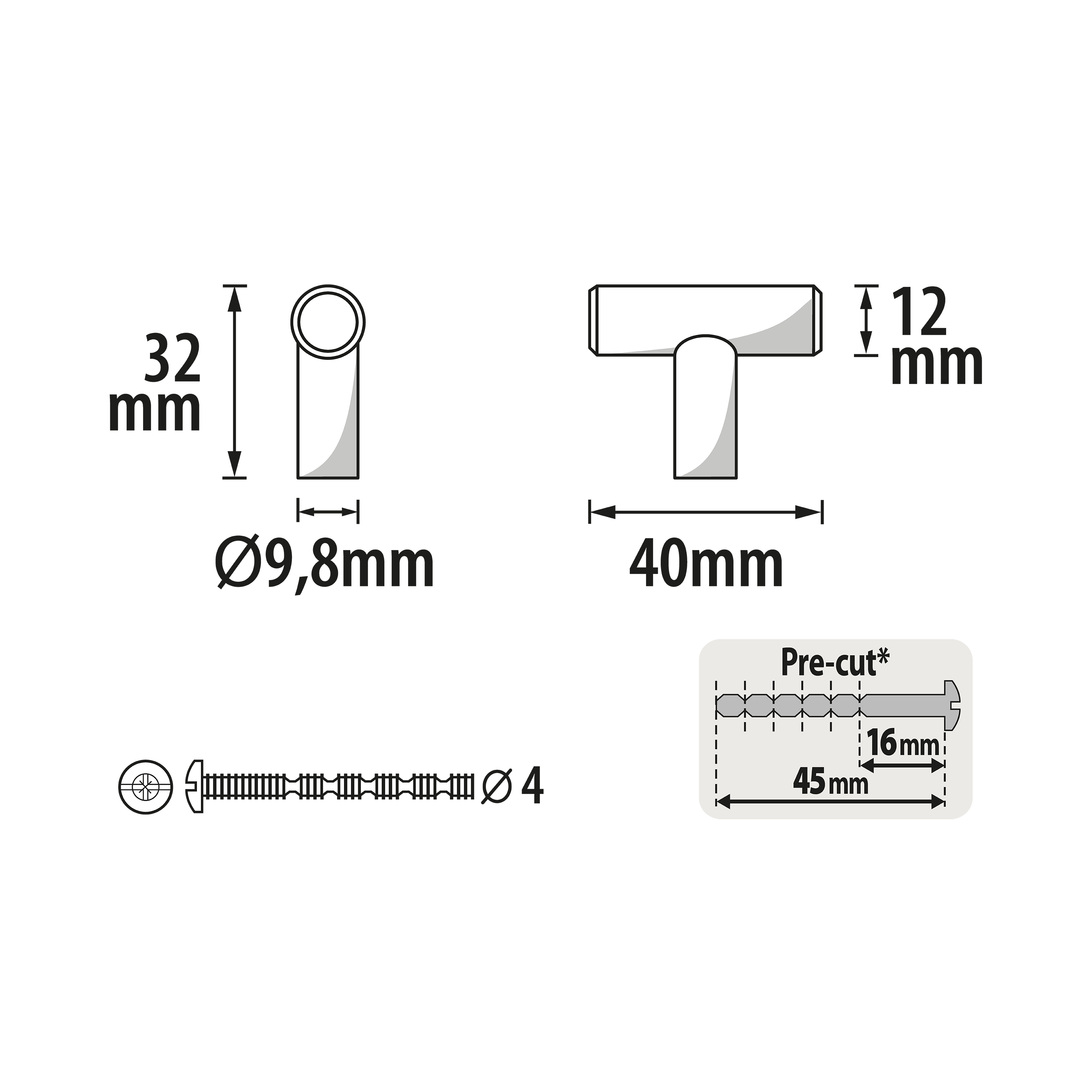 Puxador para móvel aço escovado dourado 40 mm Inspire Urban - 6