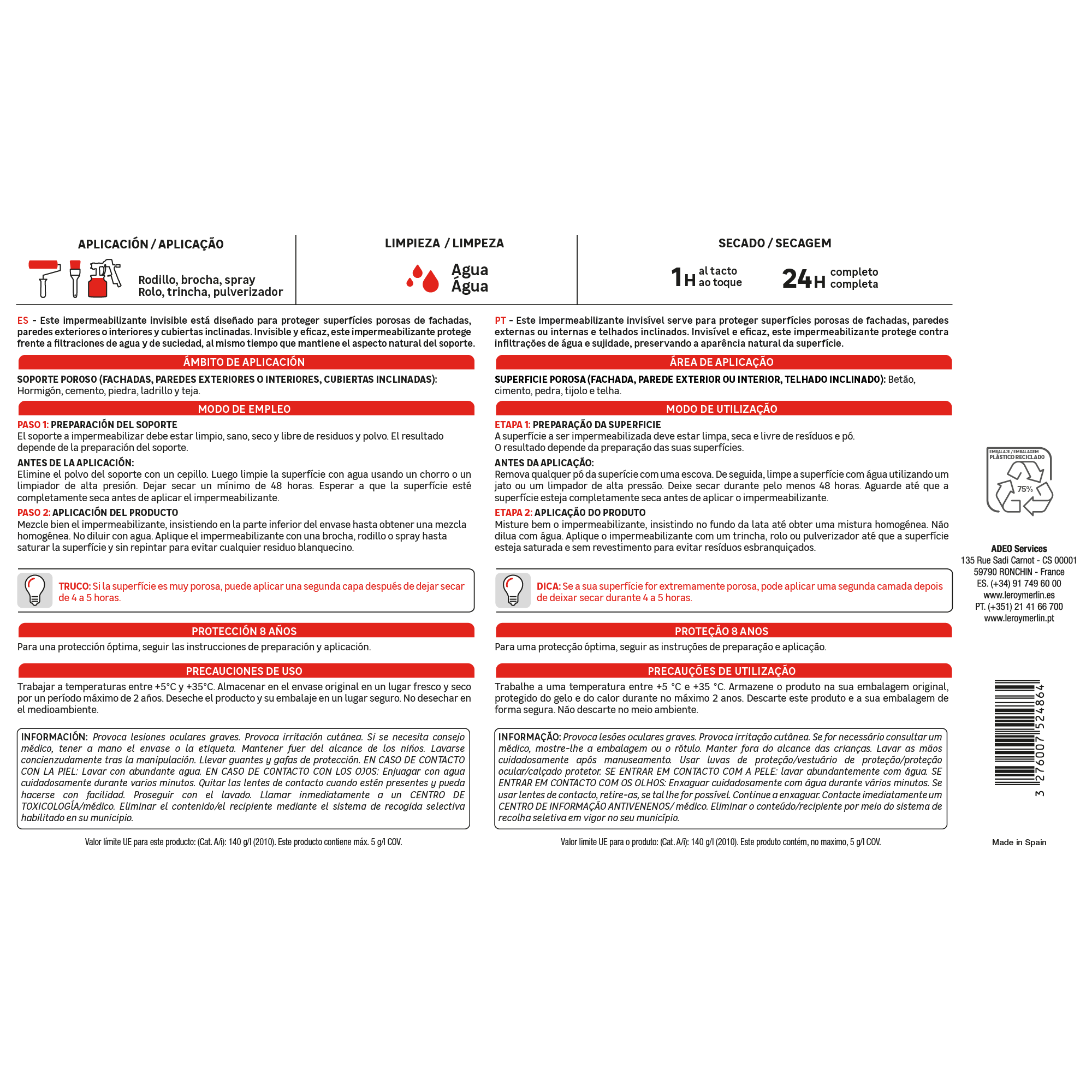 Impermeabilizante invisible AXTON 4 litros - 5