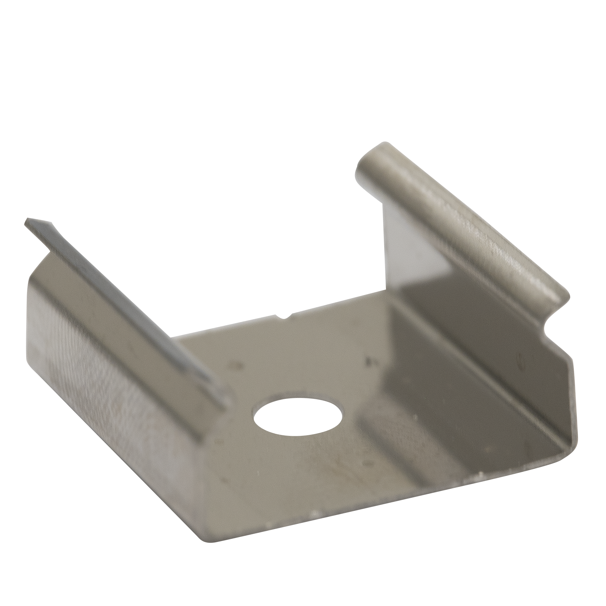 Clip sujeción redondo de perfil para tira led de acero inox de 9 mm de longitud