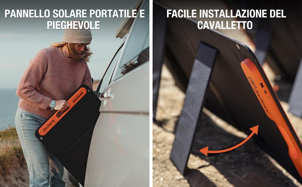 Pannello solare portatile monocristallino JACKERY SAGA 100W 28V L 90.5 x H 52.8 cm - 12