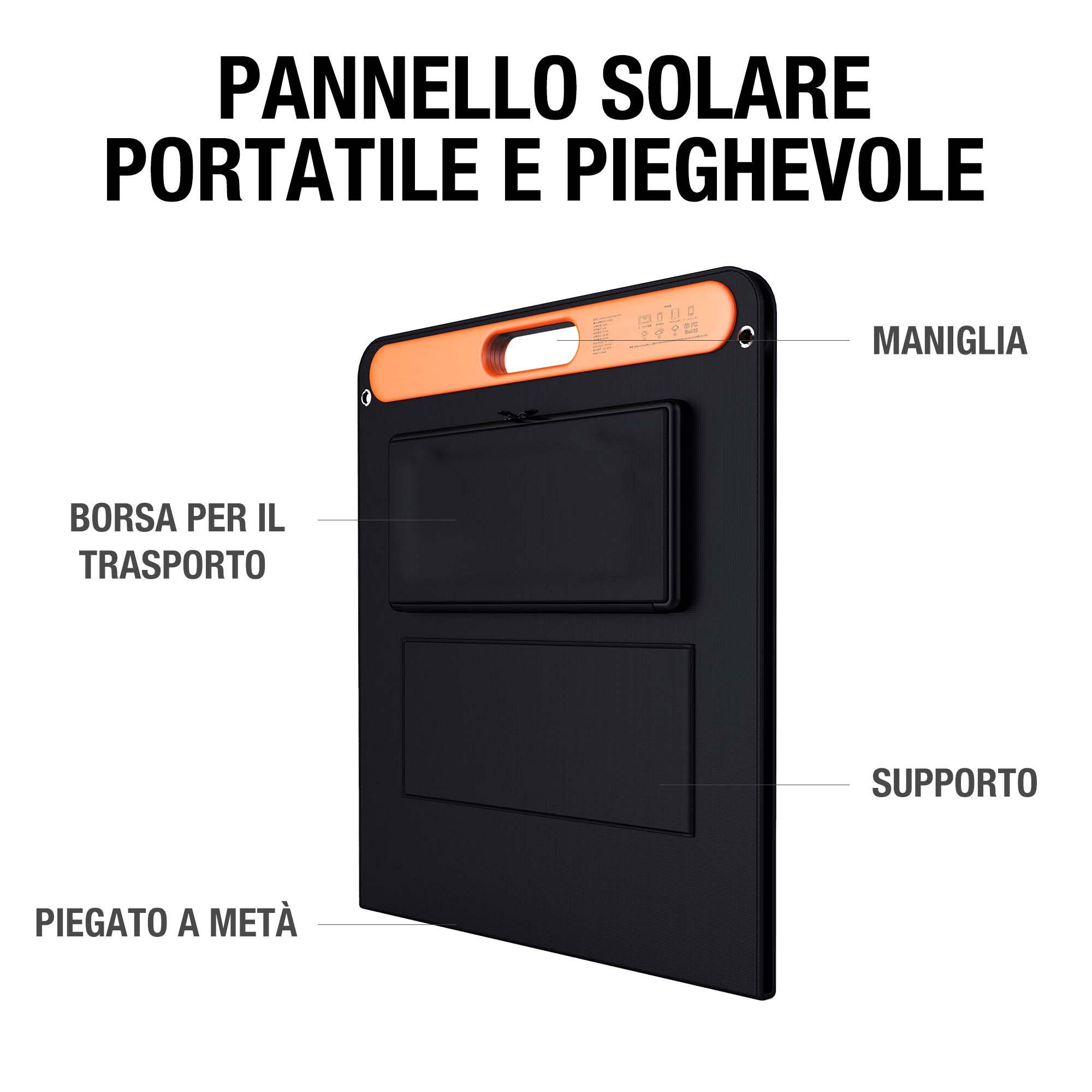 Pannello solare portatile monocristallino JACKERY SAGA 100W 28V L 90.5 x H 52.8 cm - 10