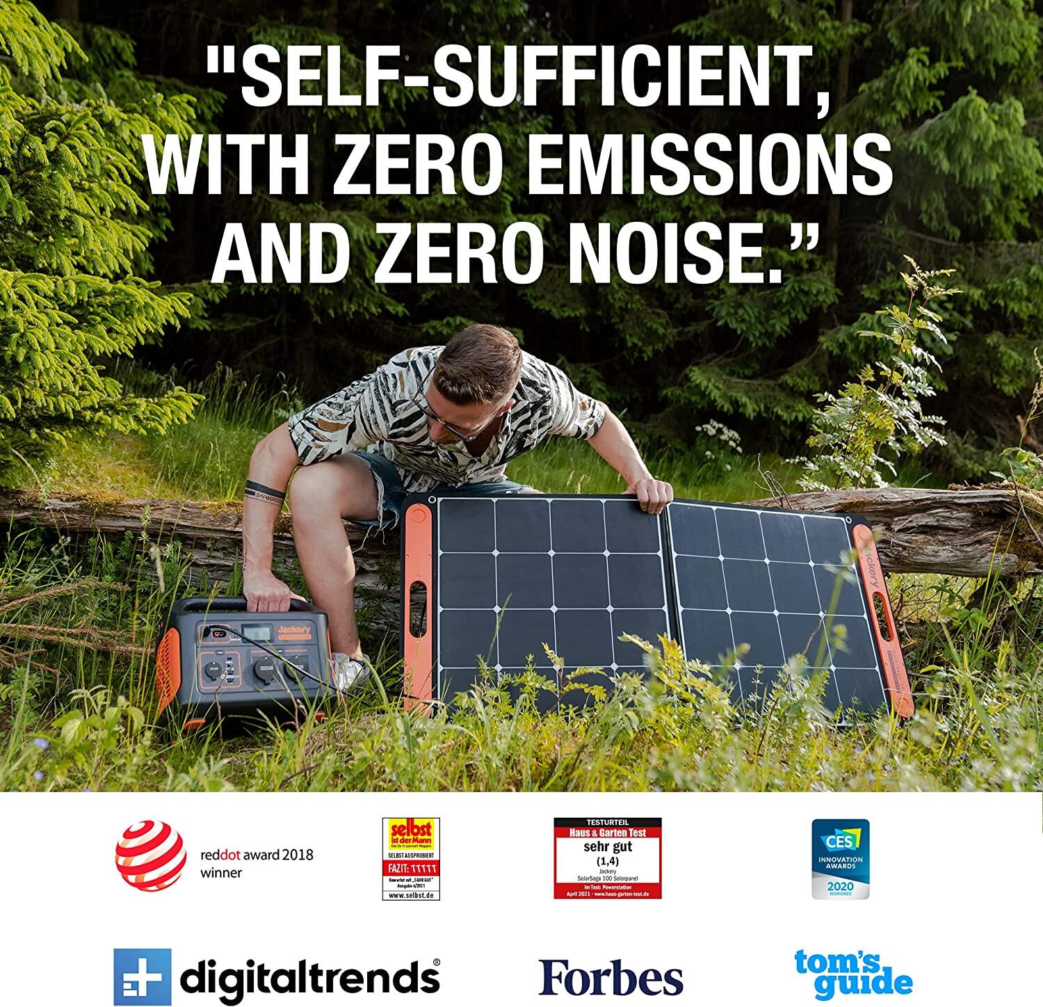 Pannello solare portatile monocristallino JACKERY SAGA 100W 28V L 90.5 x H 52.8 cm - 7