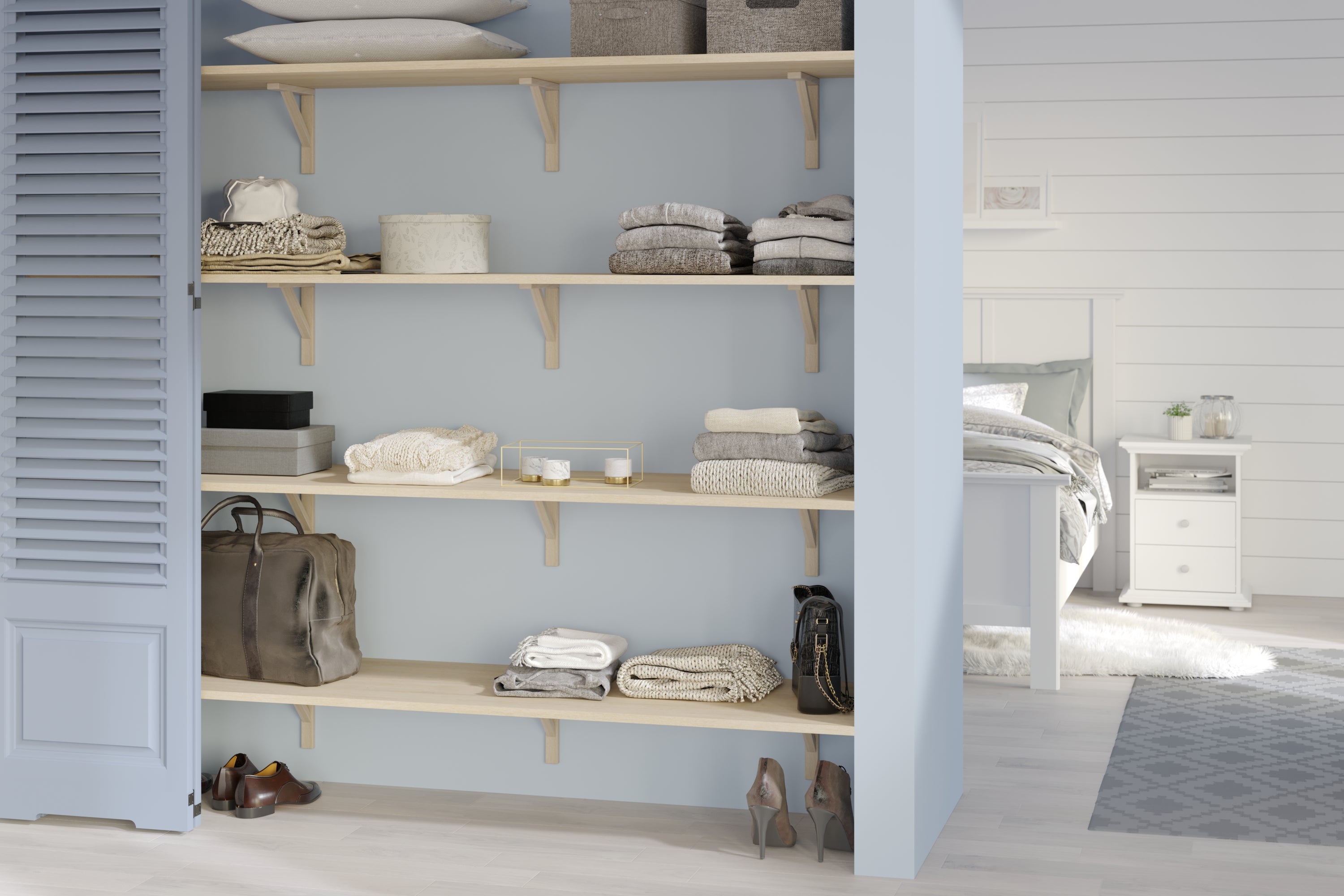 Tablette aggloméré mélaminé chêne naturel, L.250 x l.40 cm x Ep.18 mm - 5