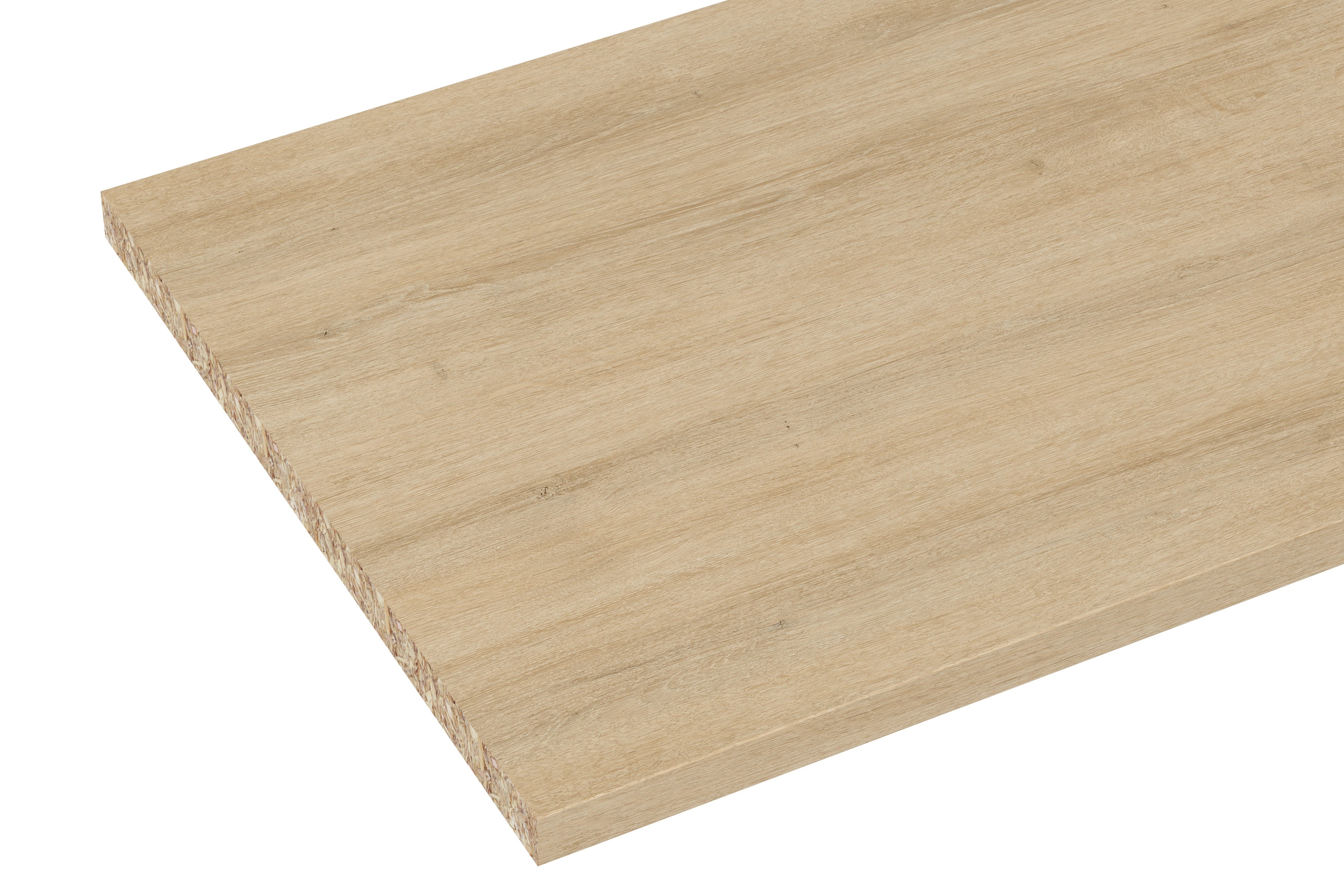 Tablette aggloméré mélaminé chêne naturel, L.120 x l.30 cm x Ep.18 mm - 2