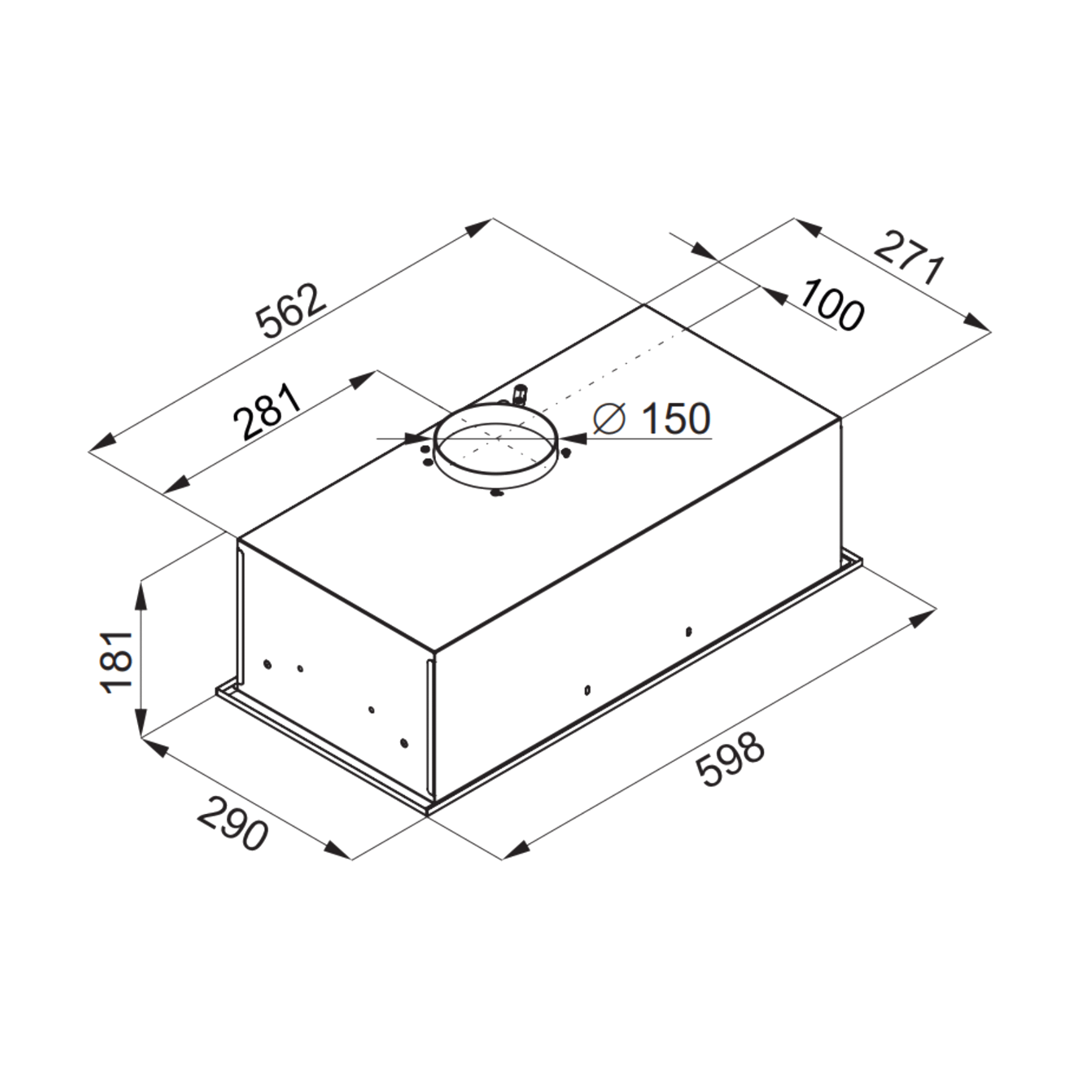 Okap podszafkowy SL-BOX Glass WH 60 cm Ciarko - Leroy Merlin