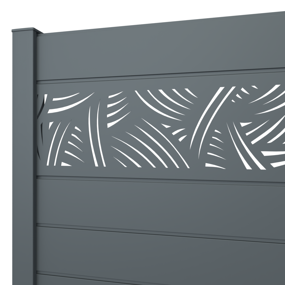 Lame décorative JUNGLE pour clôture CLOSIUM, Gris, l. 200 x H. 30 cm - 4