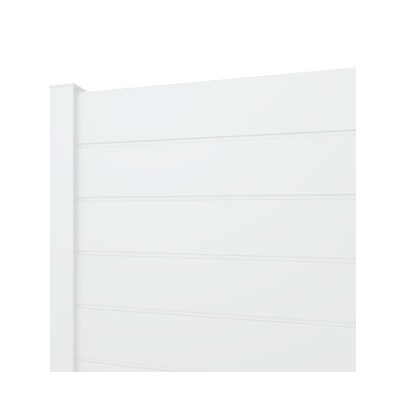Lame de clôture aluminium pleine CLOSIUM, Blanc l. 200 x H. 150 cm - 5
