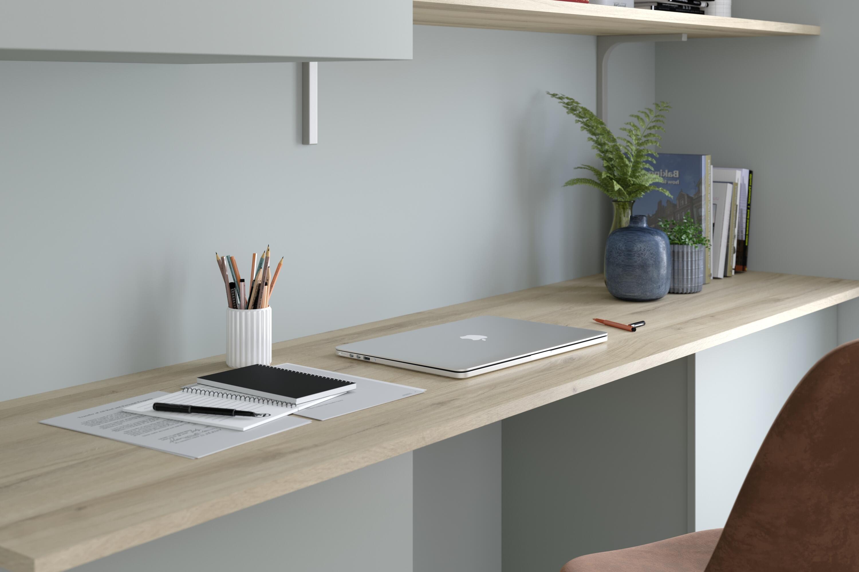 Tablette aggloméré mélaminé bois blanchi, L.250 x l.40 cm x Ep.18 mm - 6