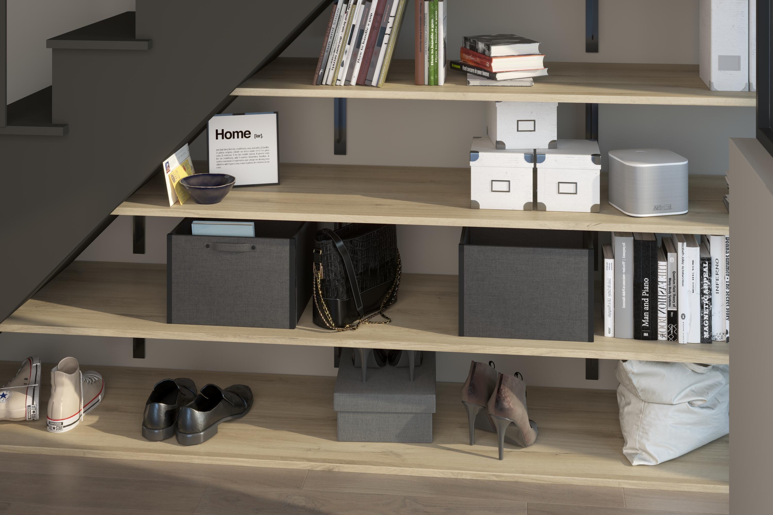 Tablette aggloméré mélaminé bois blanchi, L.250 x l.40 cm x Ep.18 mm - 2