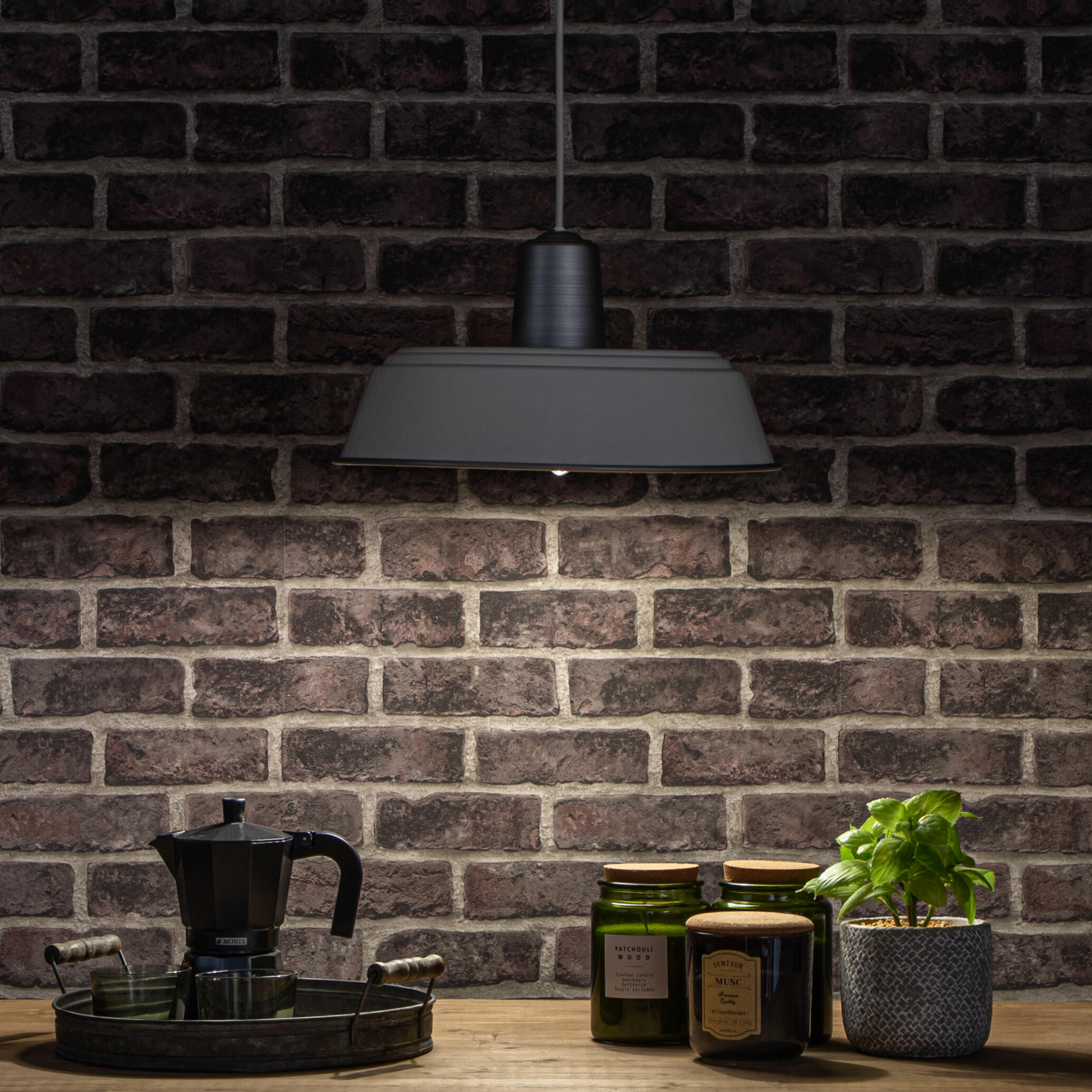 Lampadario Country charm Milky beige paralume beige E27 Ø38cm INSPIRE - 2