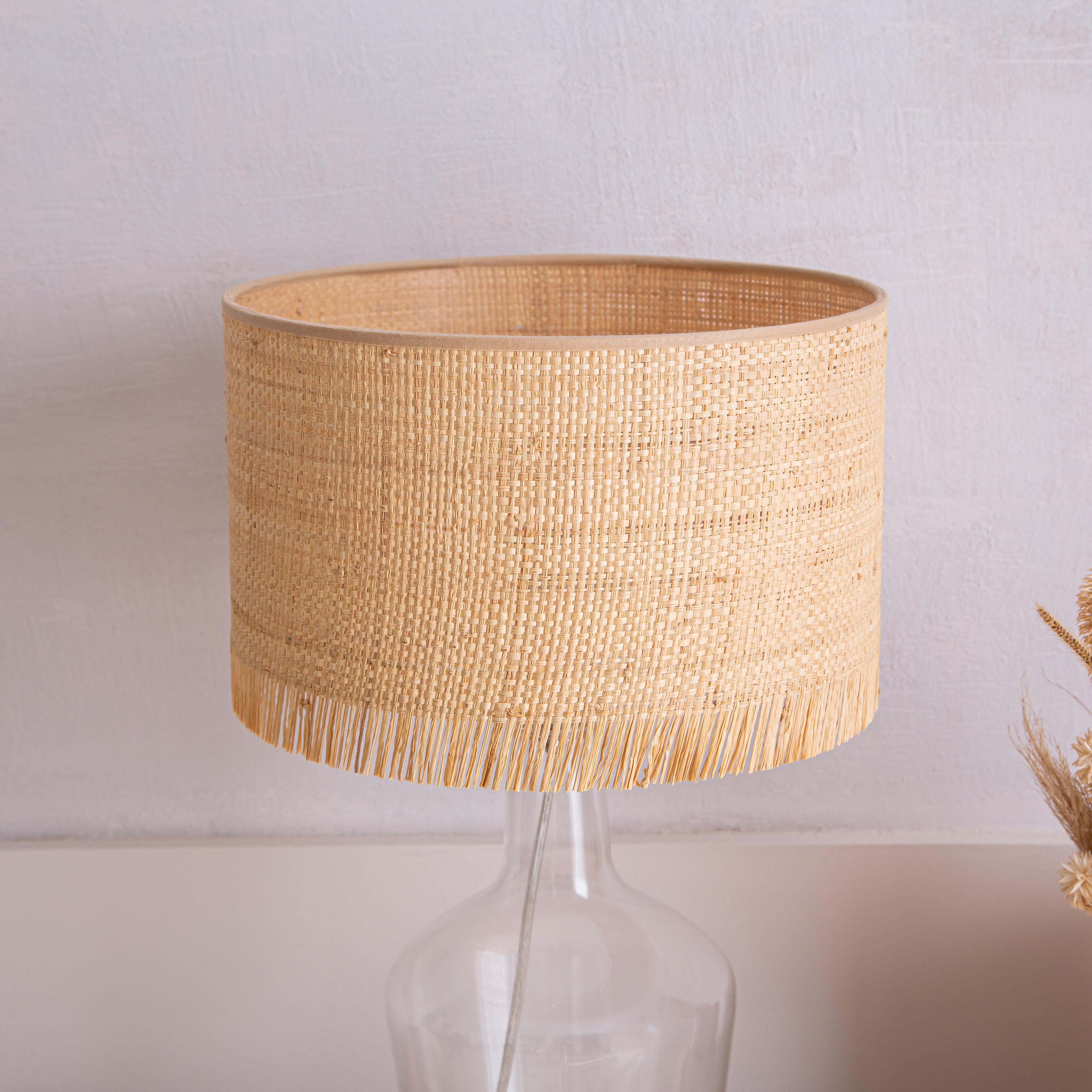 Candeeiro de mesa IBIZA E27 CRISTAL & RAFIA - 11