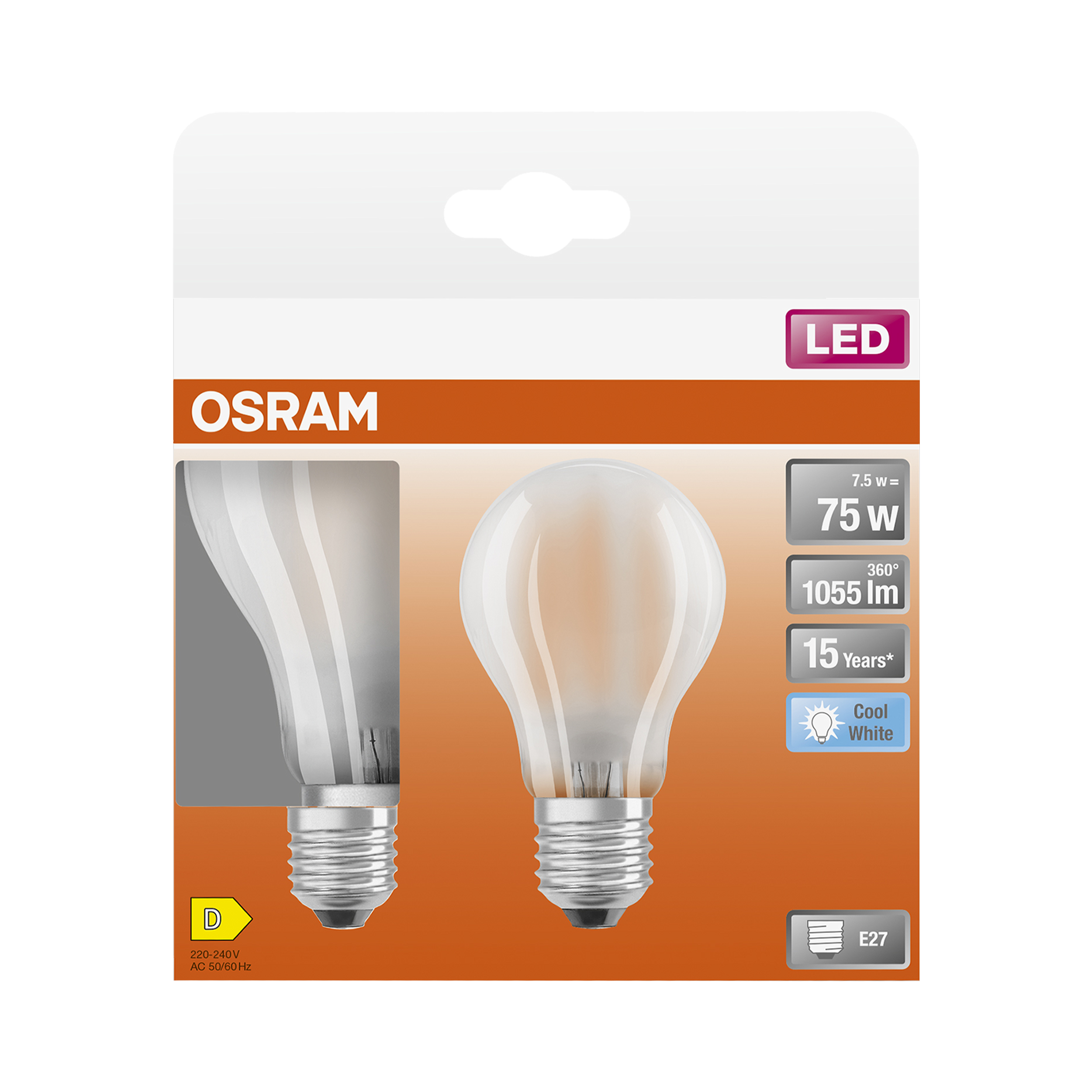 Żarówka LED E27 2szt. 7,5 W 1055 lm Neutralna biel Osram - 4