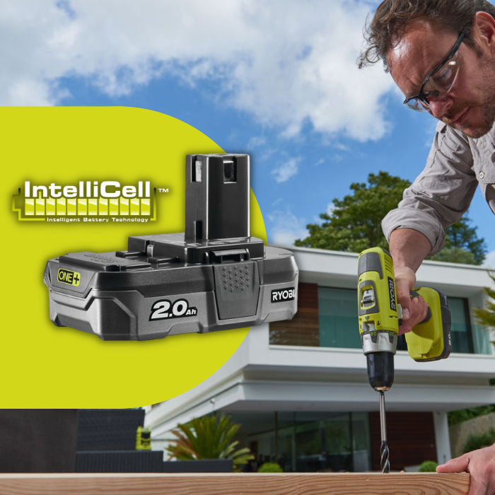 Perceuse sans fil RYOBI 18 V 2 Ah, 2 batteries R18DD2-220S - 0