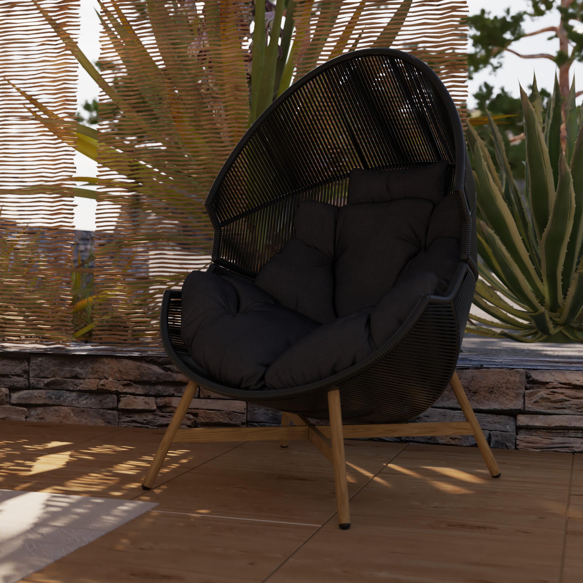SILLA RELAX NATERIAL ATYS MIMBRE GRIS - 0