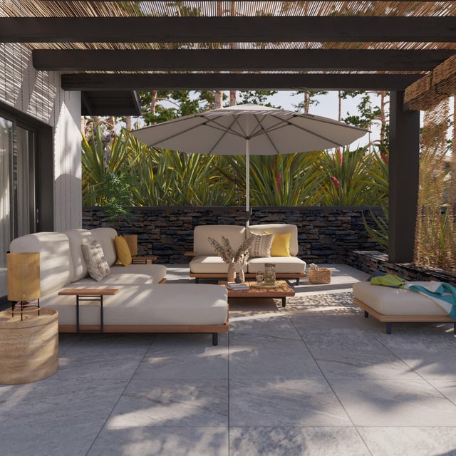 Conjunto de muebles de jardín Calisto de teca para 4 personas