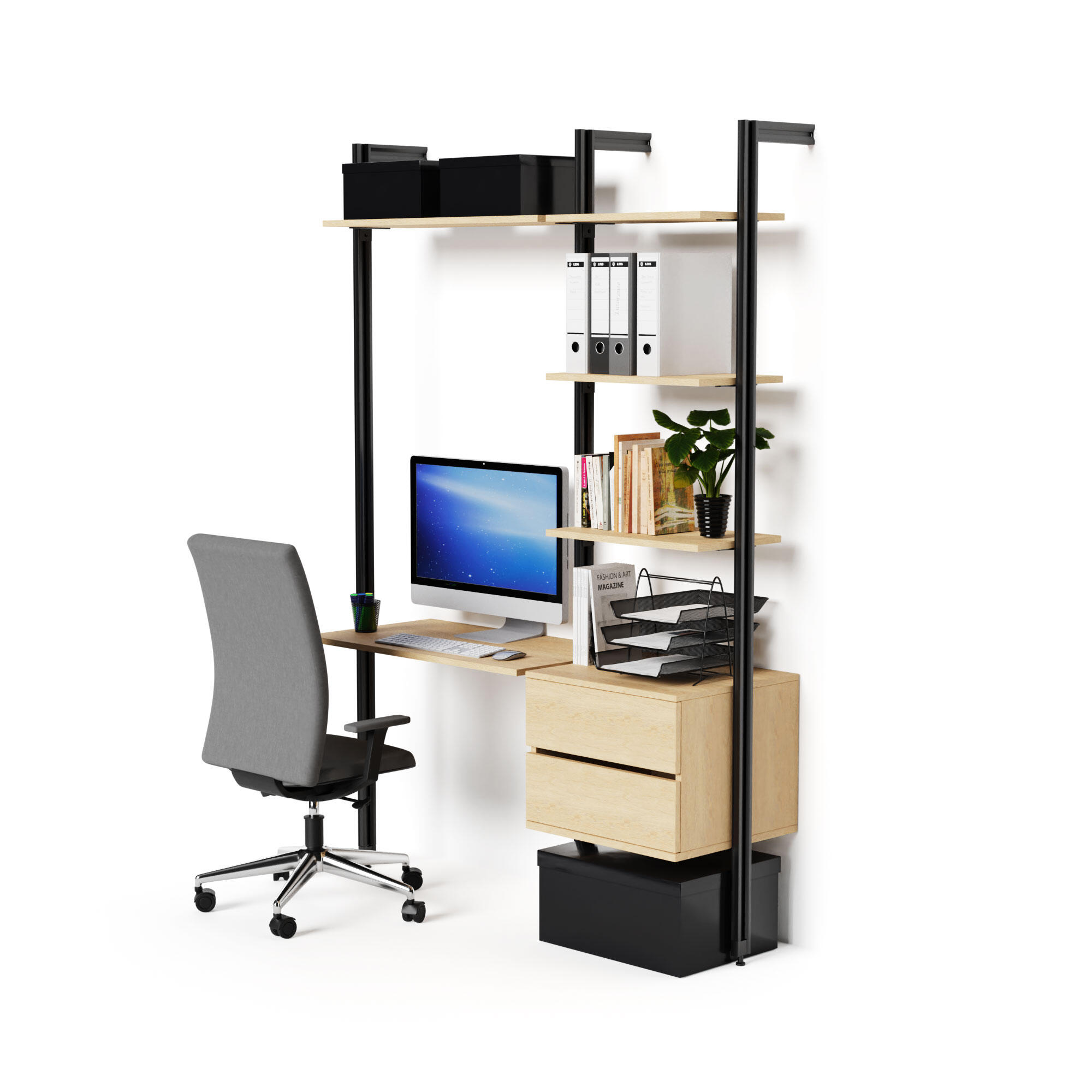 Cassettone, L 55 x P 50 x H 43 cm - 4