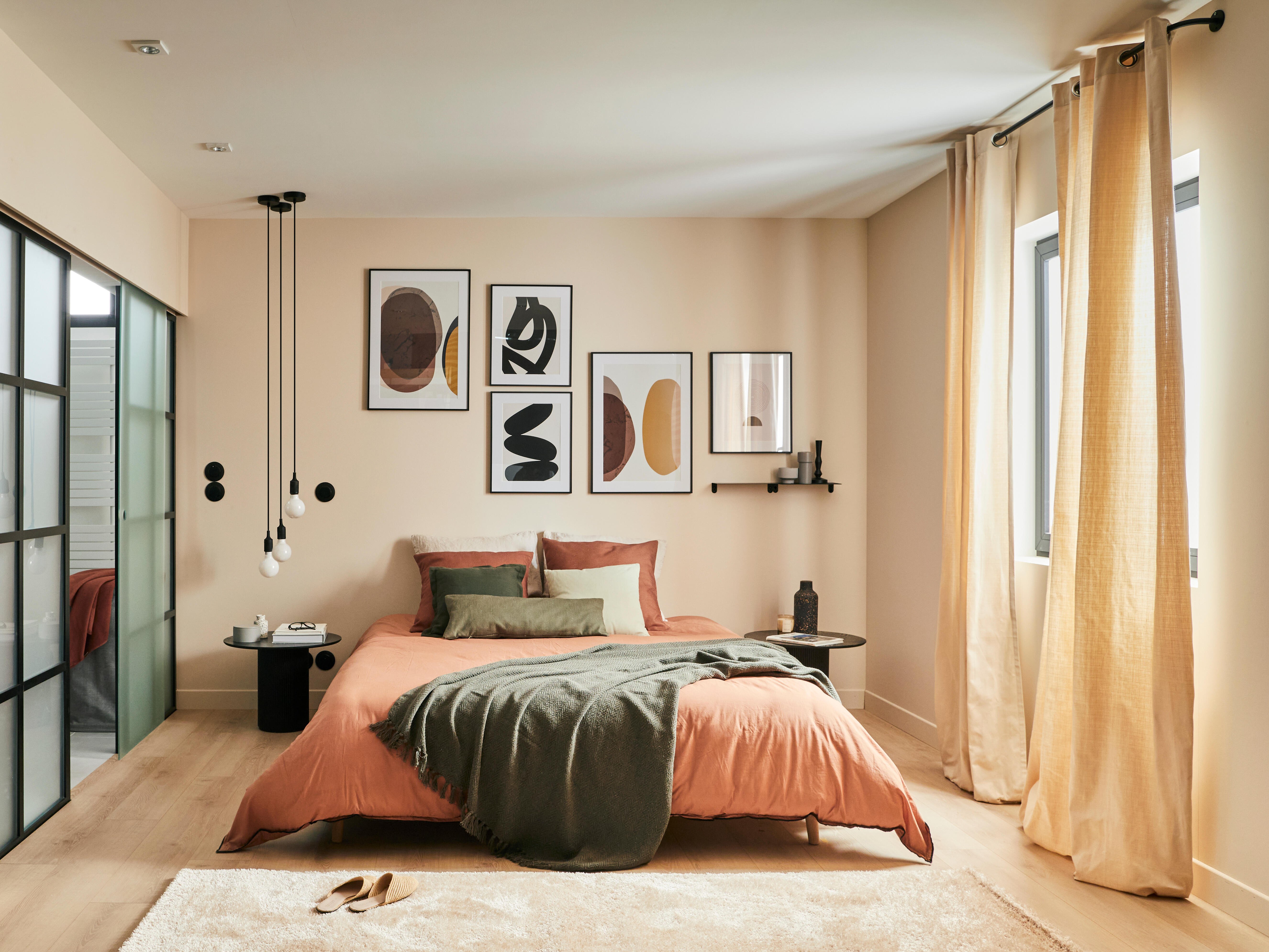 Puerta de interior corredera con cristal templado incluido Artens Orlando mate acabado Acido anchura 73cm - 10