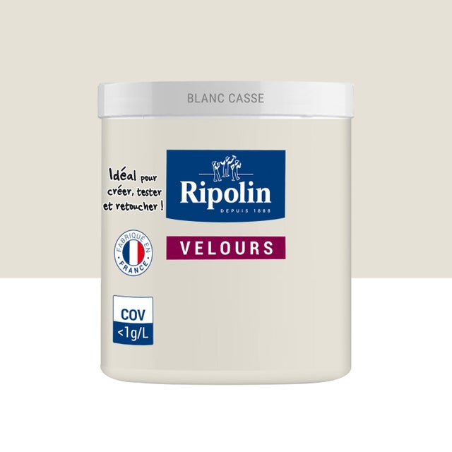 Peinture mur, boiserie, radiateur blanc cassé velours RIPOLIN 0.075l