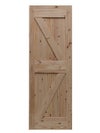 Puerta de interior corredera de granero ciega maciza madera pino natural anchura 82,5cm
