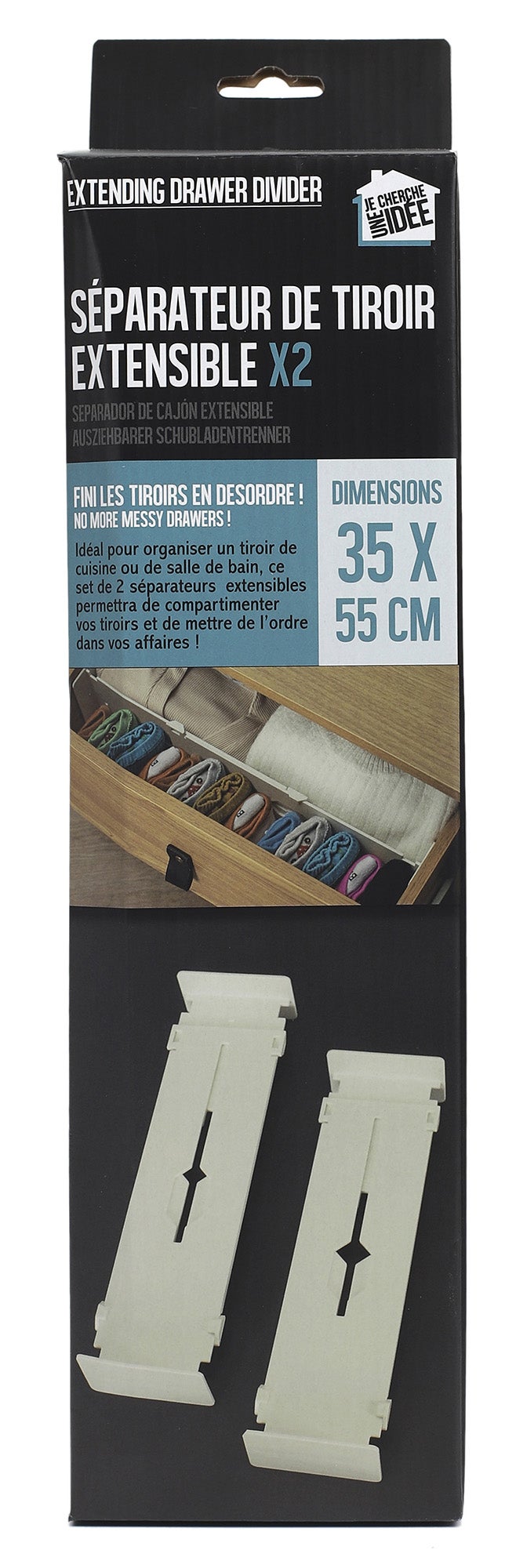 Pack 2 organizadores de gaveta EXTENSÍVEL 55CM - 7