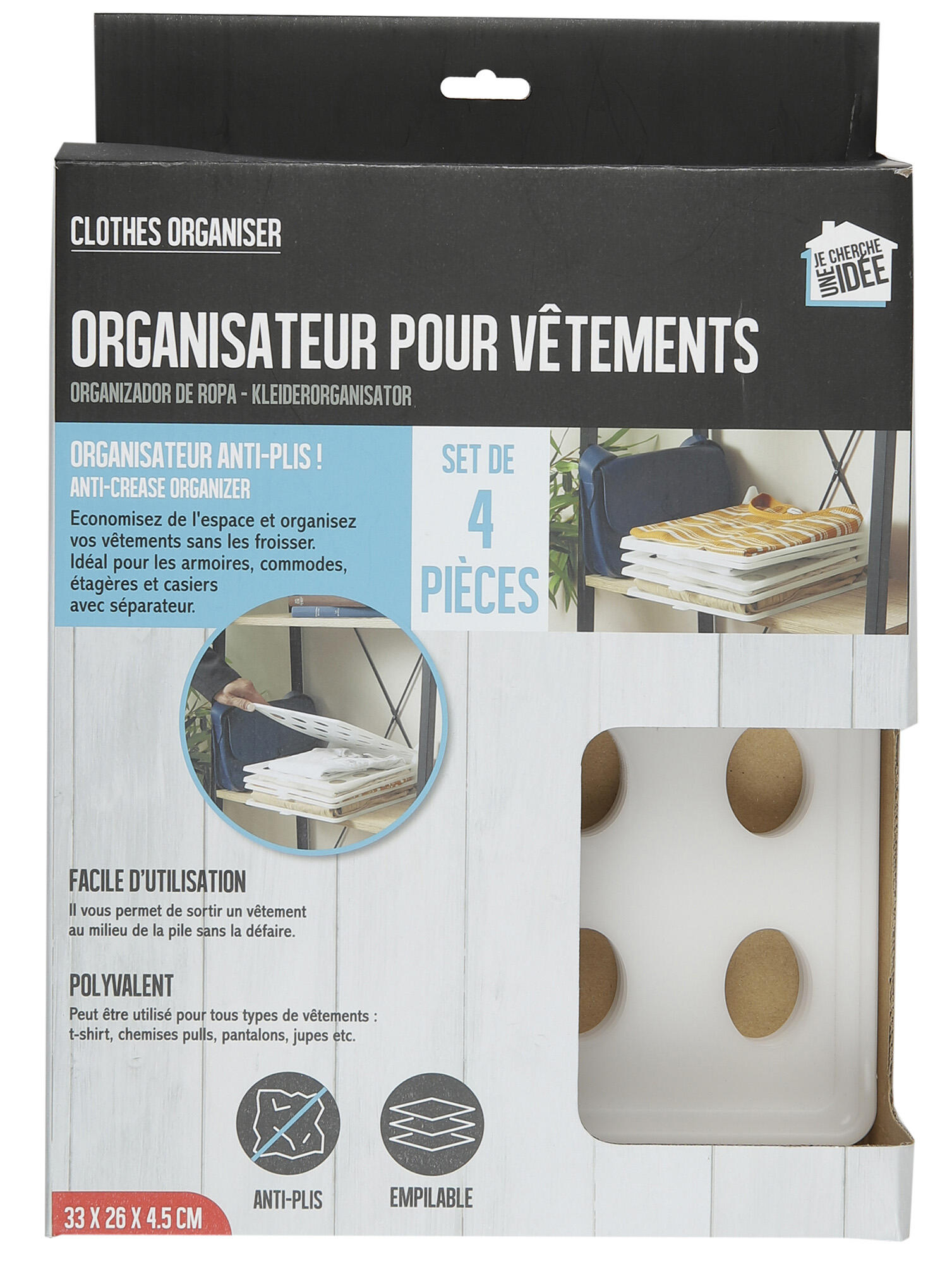 Pack 4 Organizadores de camisetas 33x4.5x26 (anchoxaltoxfondo) - 11