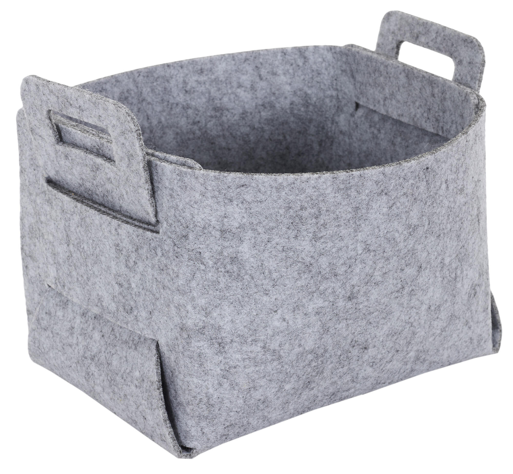 Cesta de poliéster plegable color gris de de 15x43x10 cm