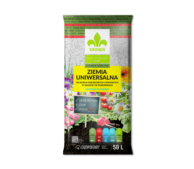 Ziemia uniwersalna 50l bez torfu Kronen