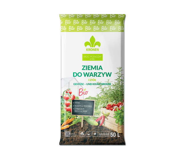 Ziemia do warzyw i ziół bio 50l Kronen