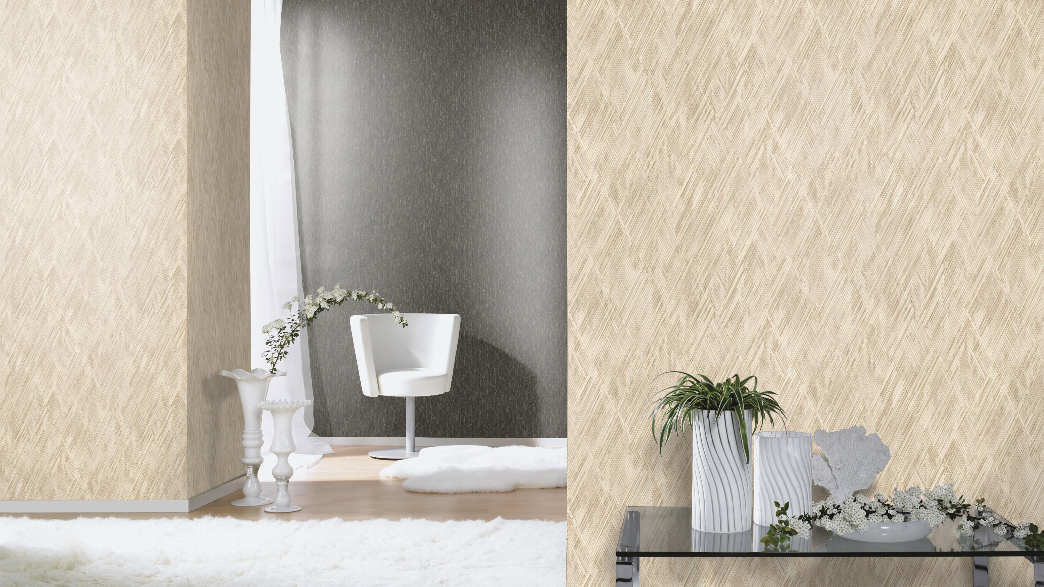 Papel pintado vinilo urban city rombo texturado beige