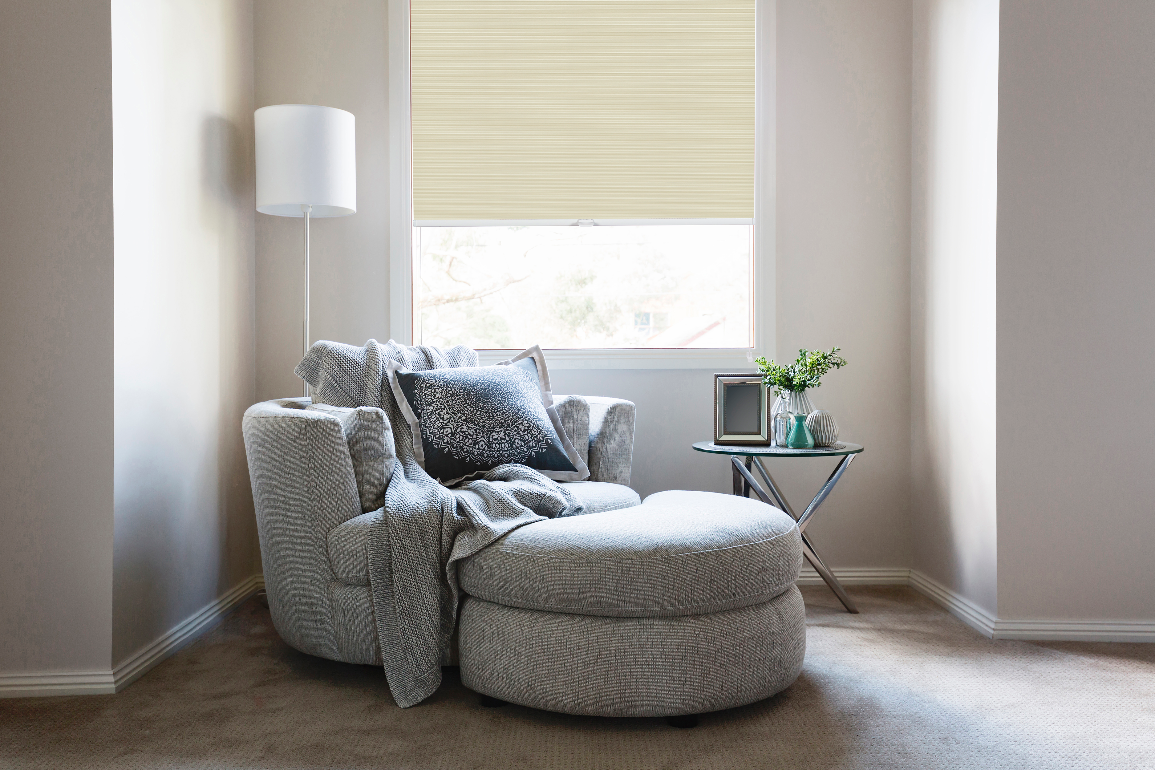 Roleta plisowana Metallic Perłowy 98 x 220 cm z połyskiem
