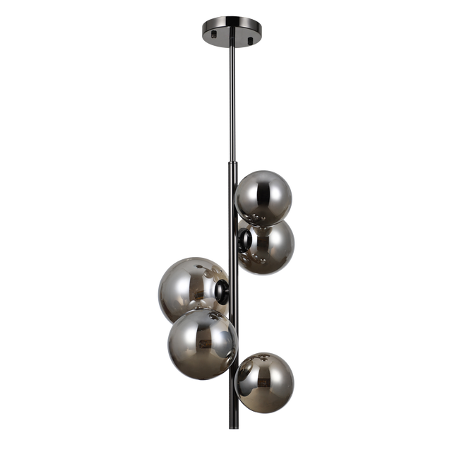 Lampa wisząca Canello czarna 5 x G9 Italux