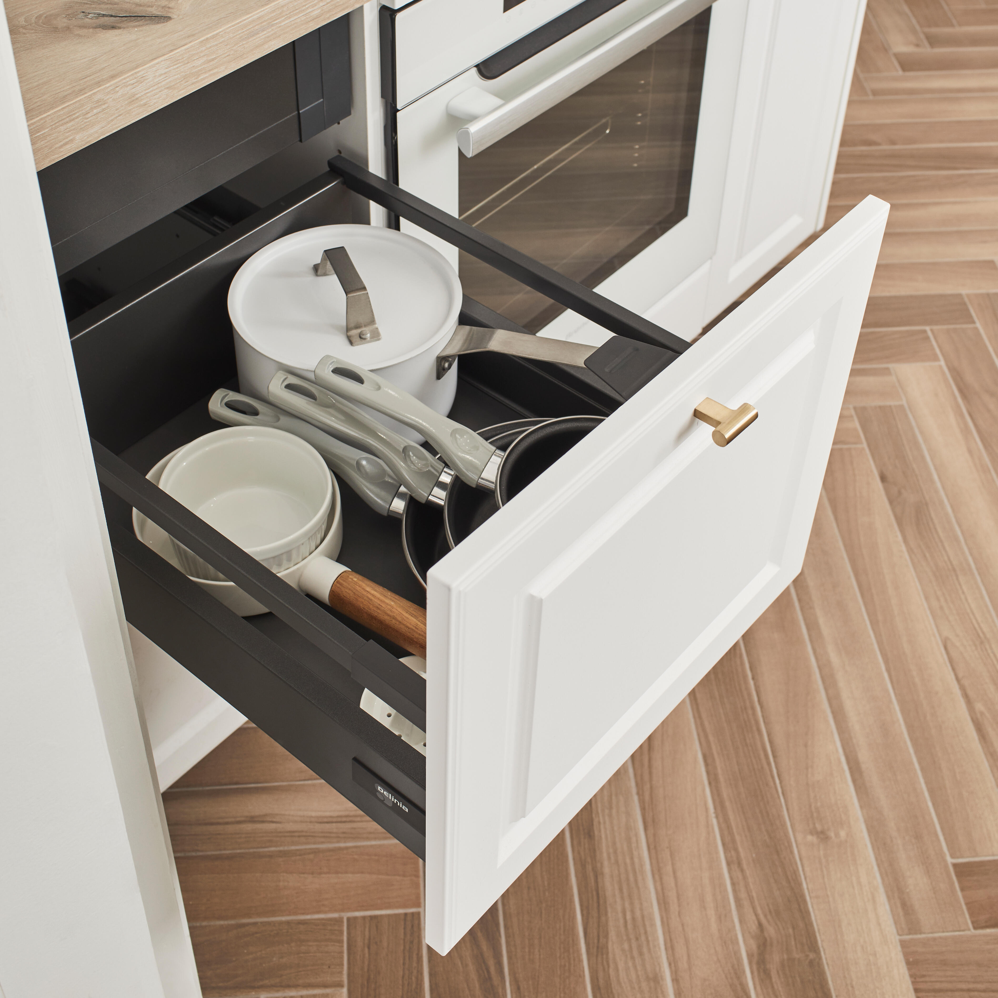 Tiroir pour caisson DELINIA ID gris anthracite H.17.9 x l.41.8 x P48.3 cm - 4