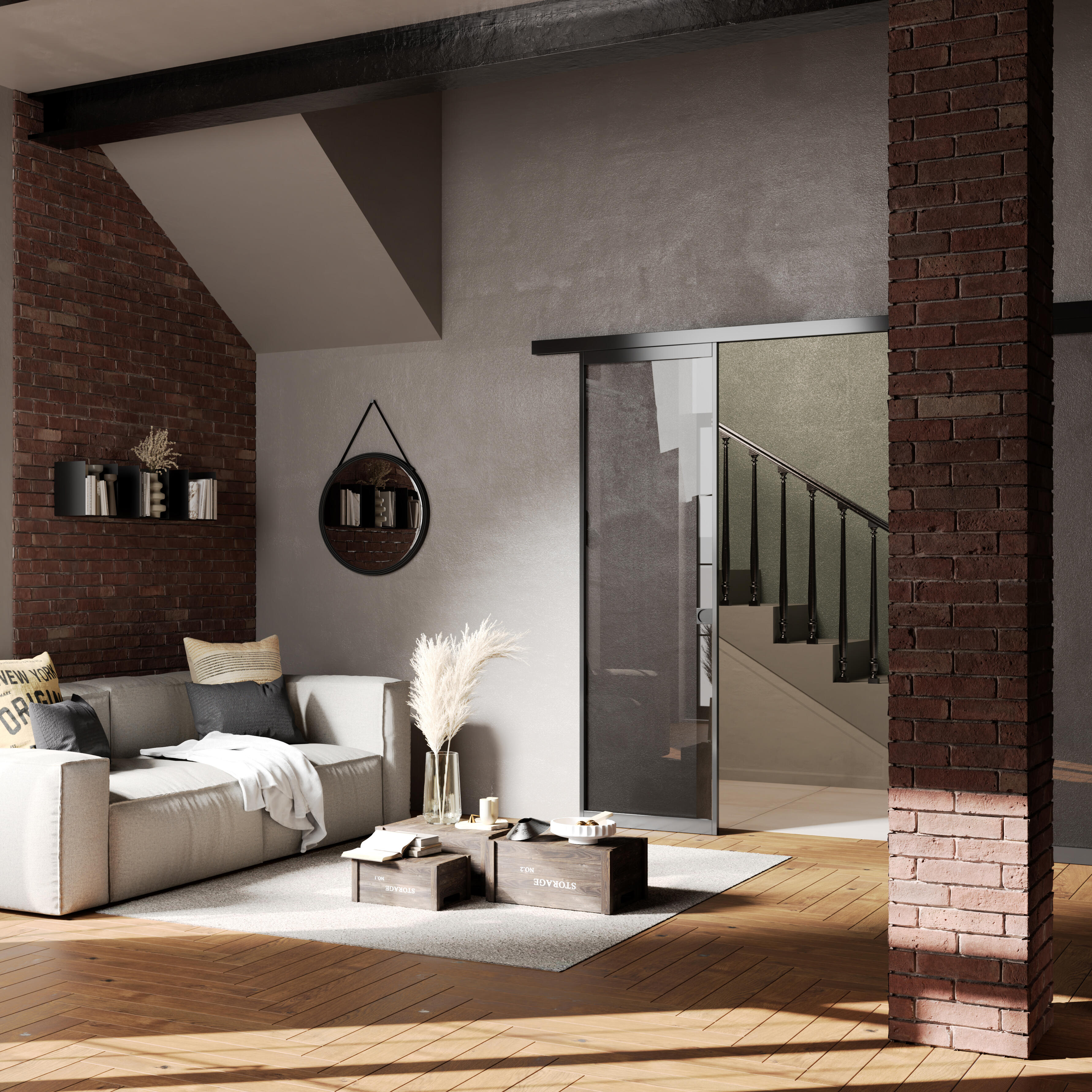 Carta da parati Effecto muro beige - rame, 53 cm x 10.05 m - 4