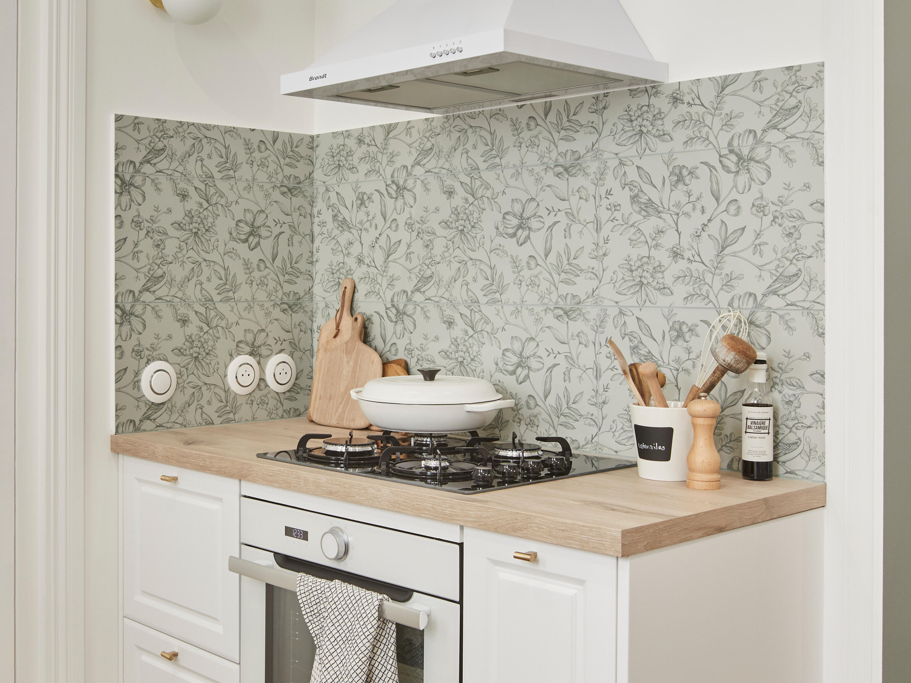 Frente de cajón de cocina Oxford blanco H 38.4 x L 45 cm - 8