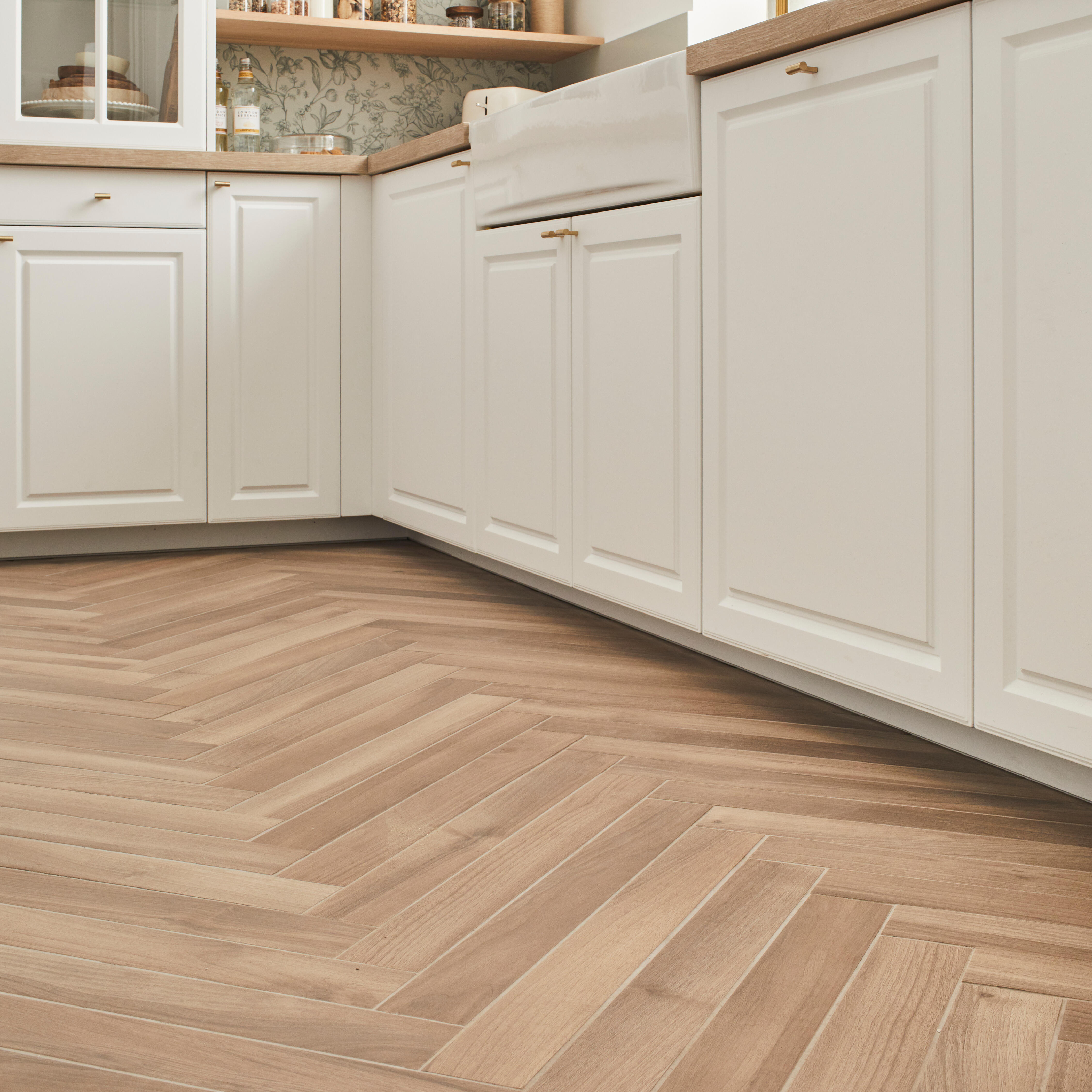 Carrelage sol intérieur / mur intérieur effet bois noisette Hektor l.7.5 x L.60 - 5