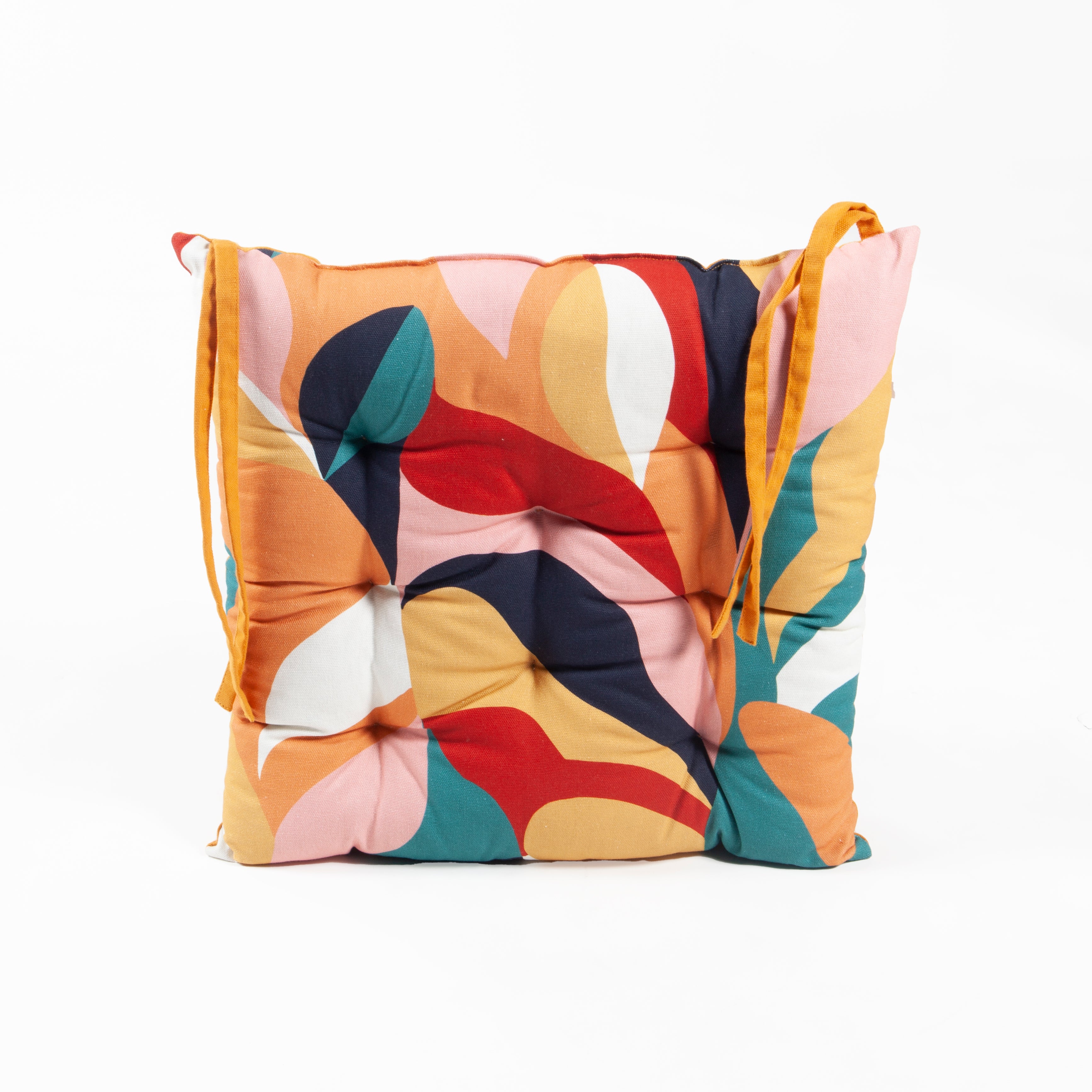 Coussin De Chaise Extérieur Carré (38 X 38 Cm) Nautira Orange - Textile D'extérieur