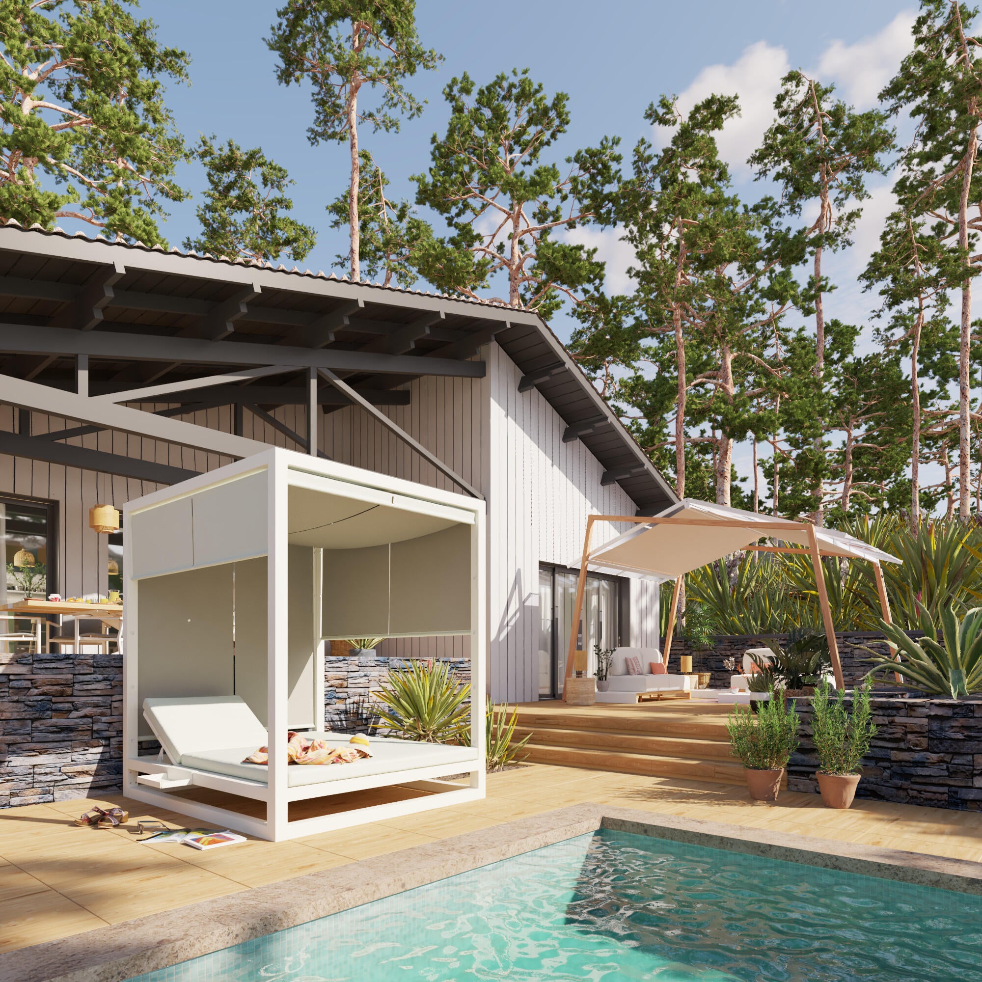 Pérgola de acero NATERIAL Oxia de 300x400 cm - 4