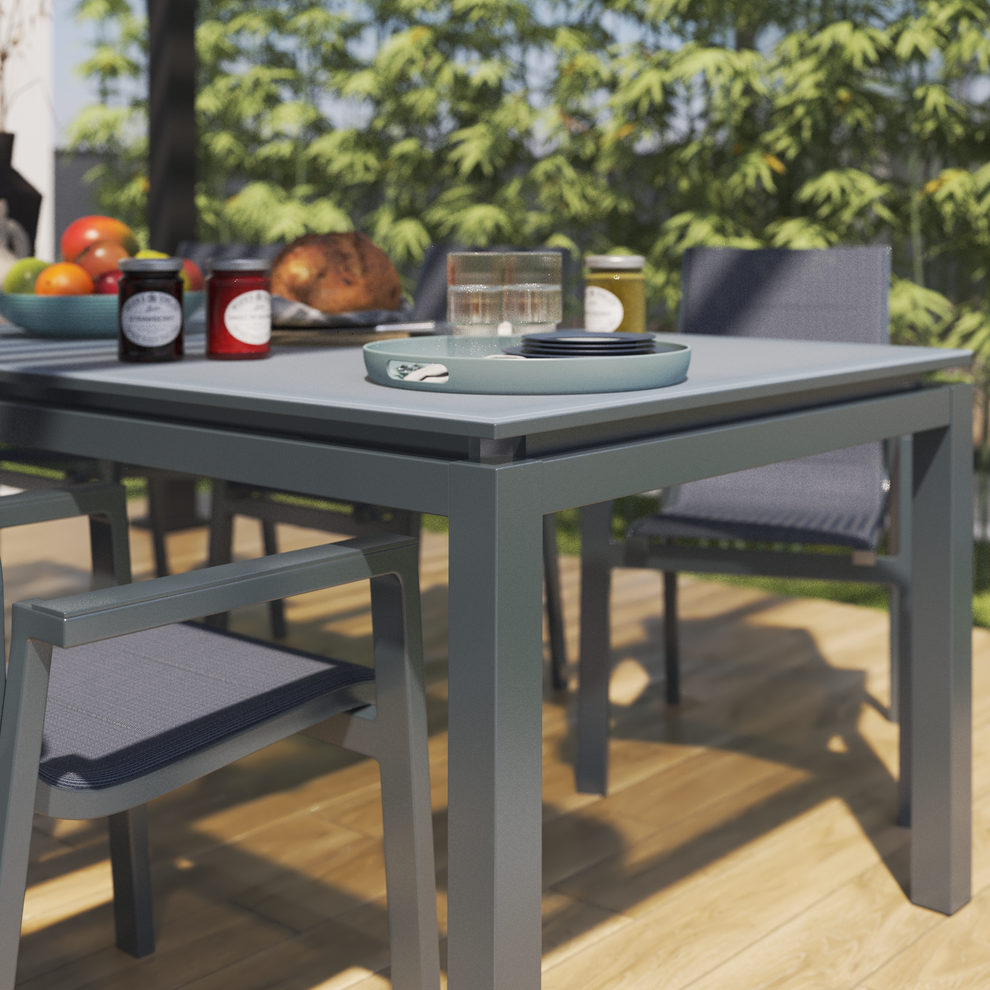 Fauteuil de jardin NATERIAL Orion gamma en aluminium gris - 4