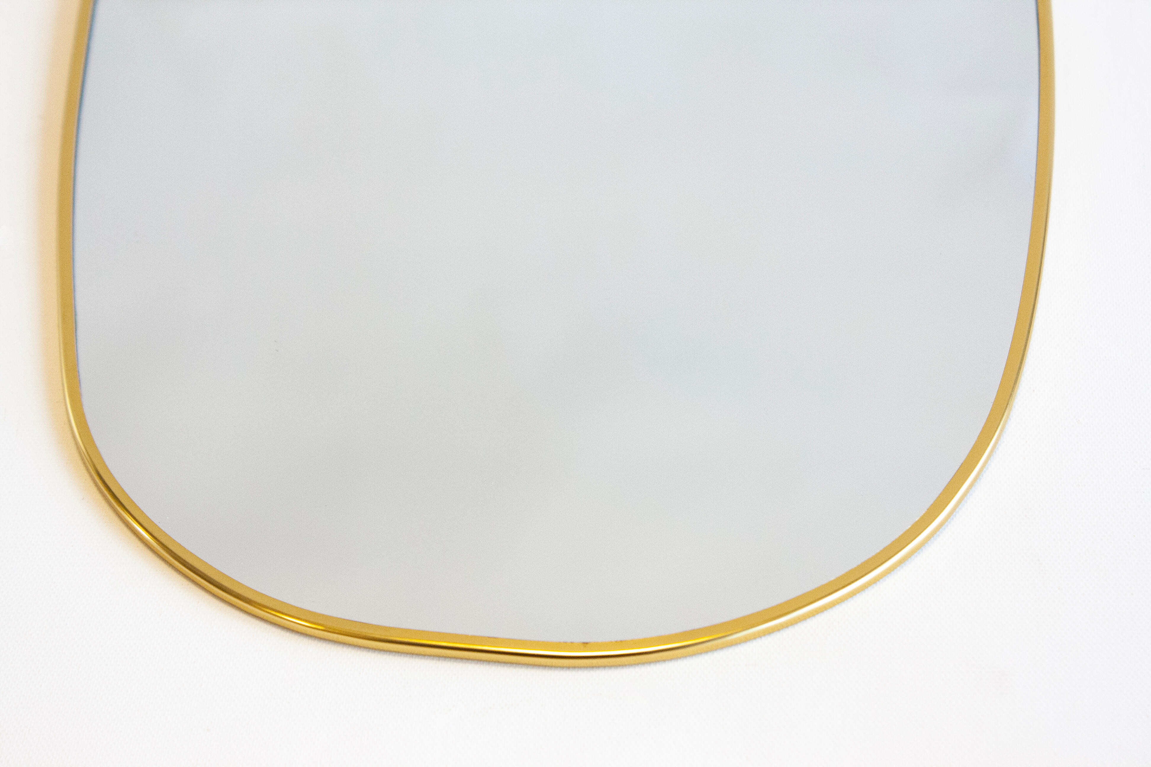Set de 3 espejos enmarcado de pared asimétrico metal dorado brillante de 48.5 cm de alto - 3