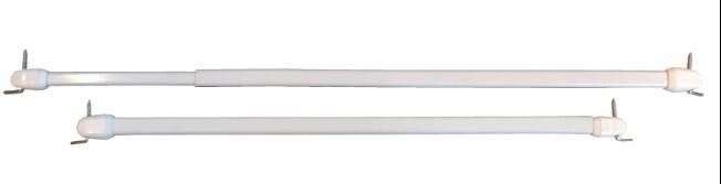 Kit de barre de vitrage sans perçage blanc Veka, L.80 - 110 cm, diam.9 mm, INSPI - 2