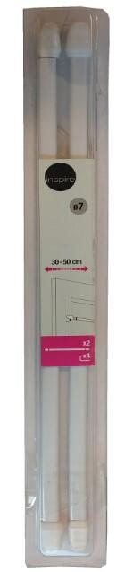 Kit de barre de vitrage sans perçage blanc Veka, L.80 - 110 cm, diam.9 mm, INSPI - 4