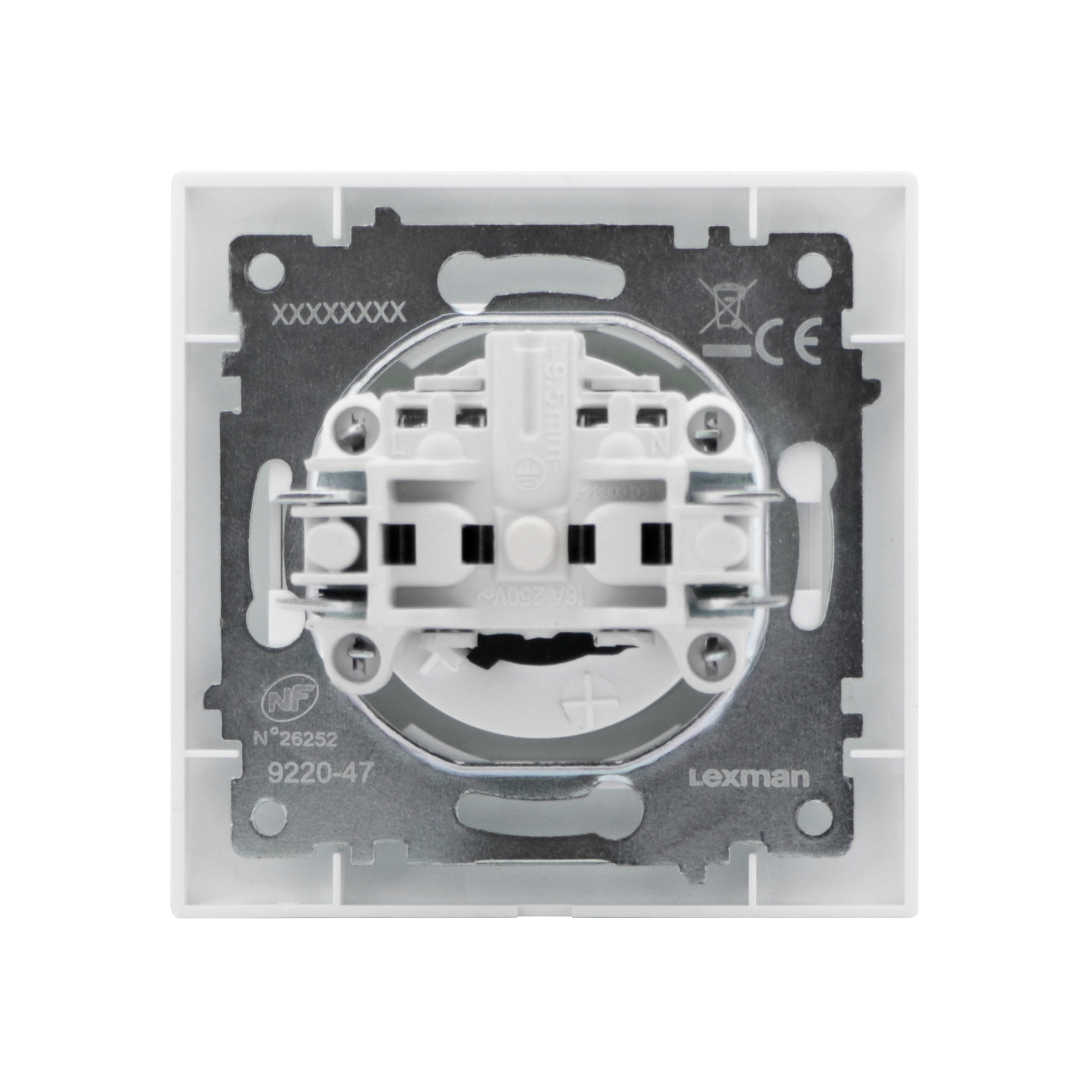 Prise avec terre Lika, LEXMAN, blanc - 3