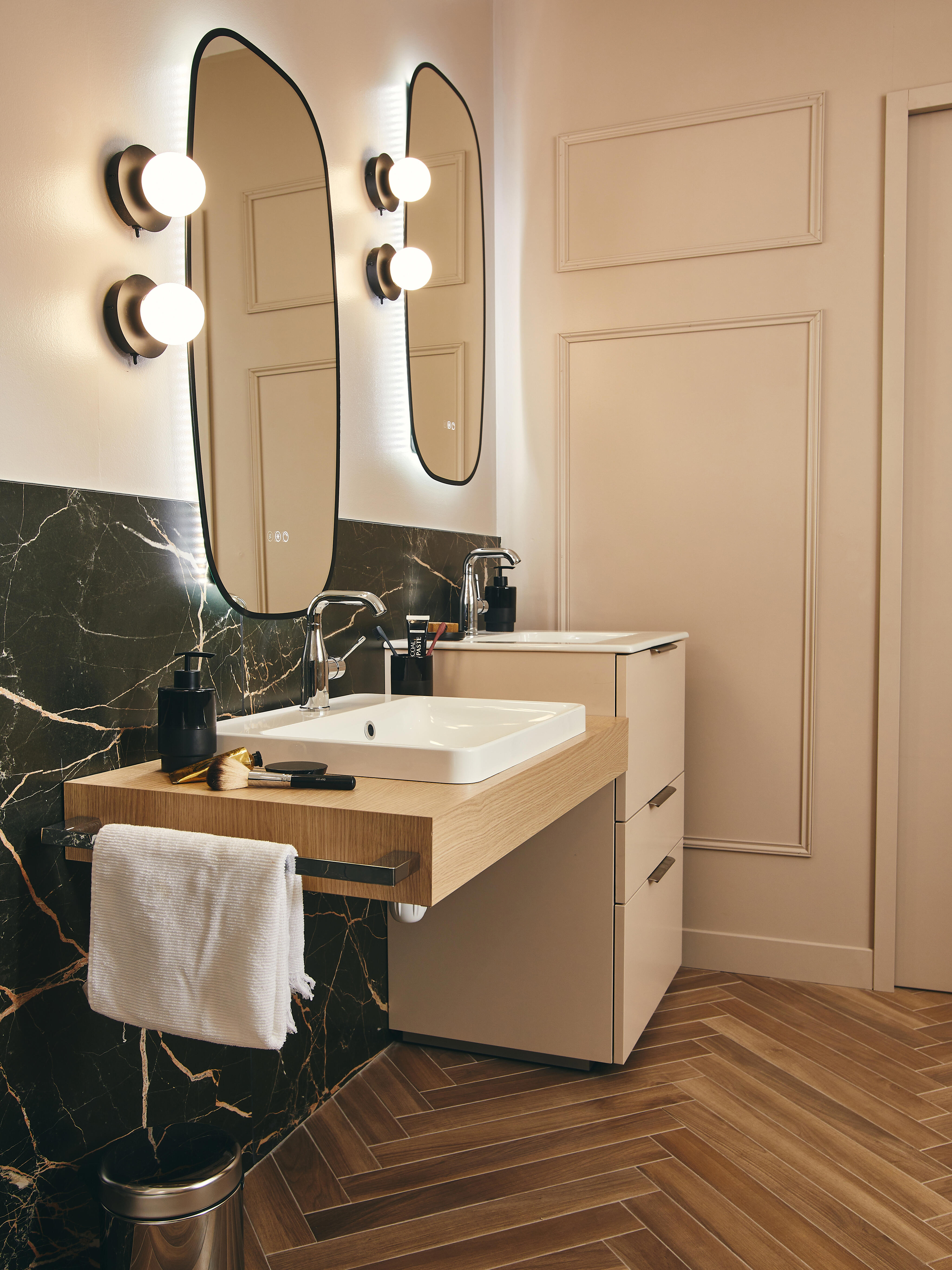 Top per lavabo Neo SENSEA L 121 x H 10 x P 48.5 cm rovere truciolare - 7