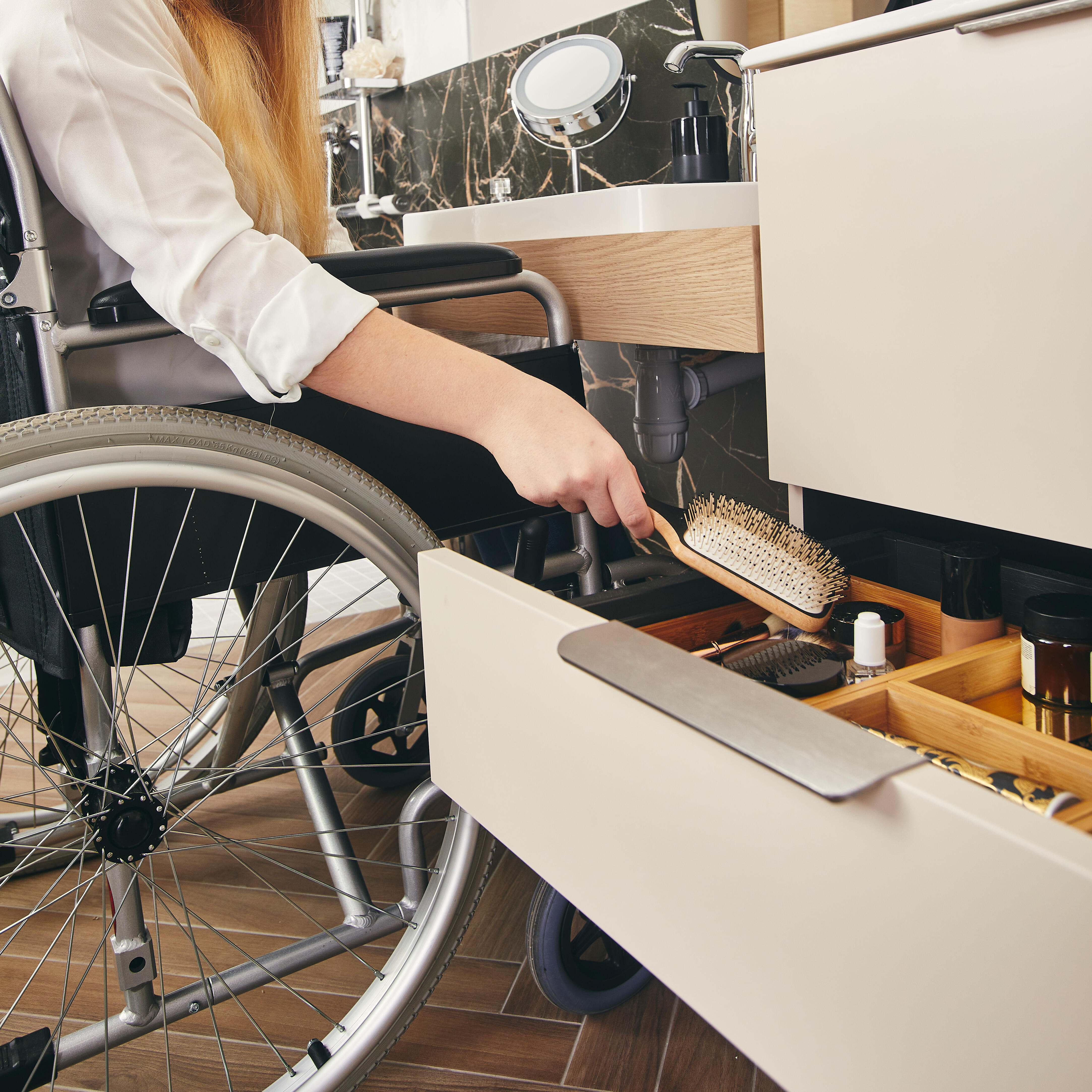 Poignée de meuble INSPIRE Neo chrome brossé l.20 - 5